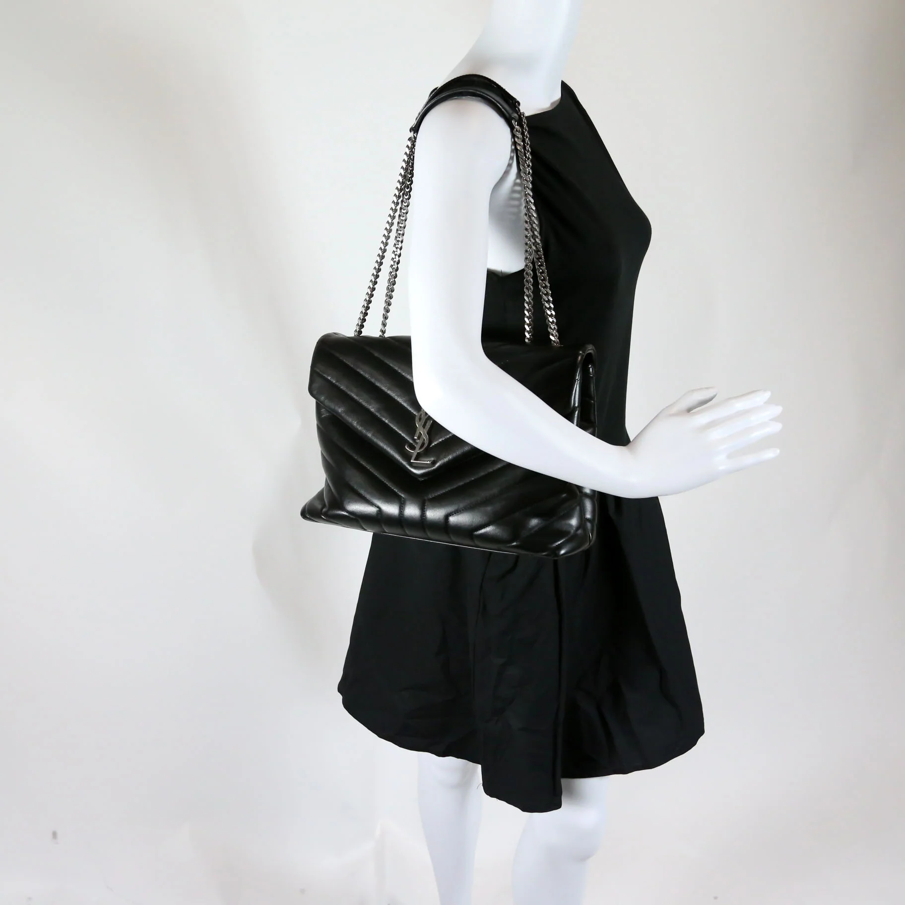 LouLou Satchel Medium 487216 Black - Image 10