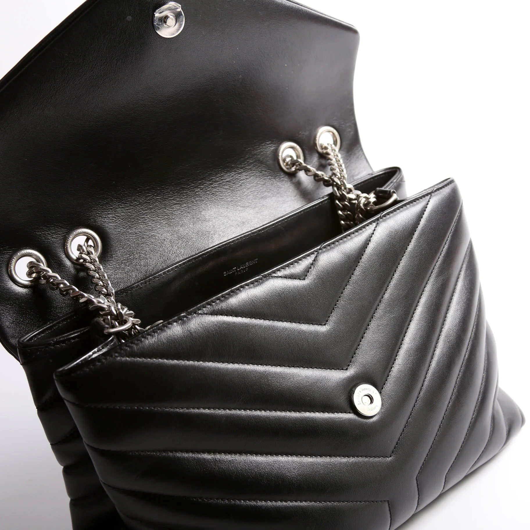 LouLou Satchel Medium 487216 Black - Image 8