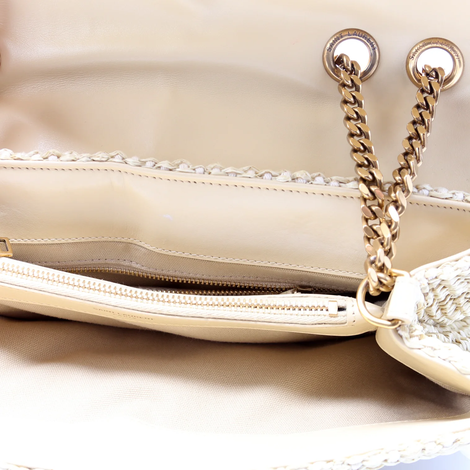 Loulou Satchel Medium Raffia - Image 7