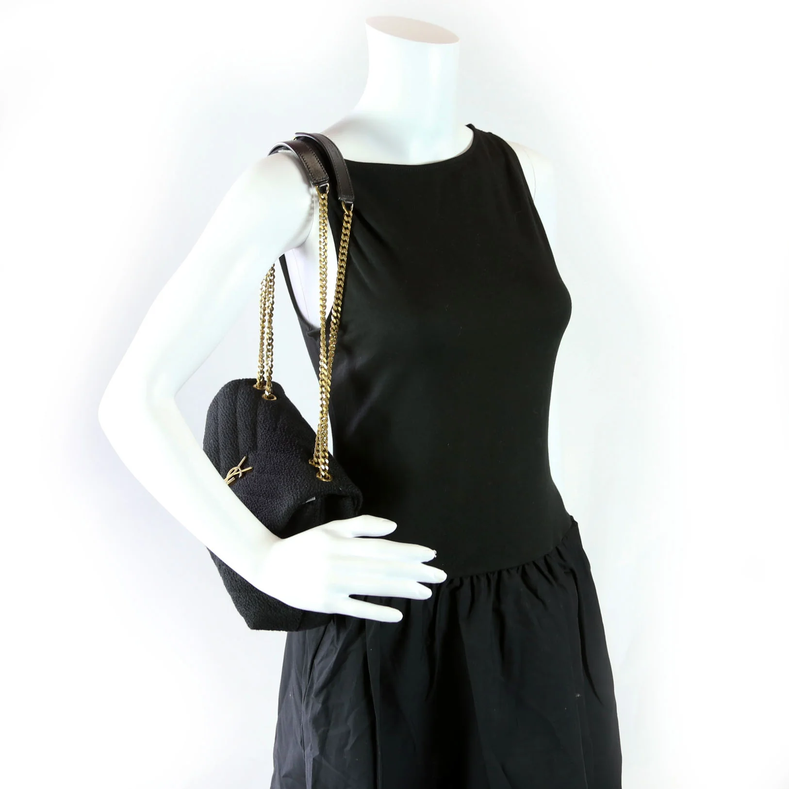 LouLou Satchel Small Tweed 494699 Black - Image 13