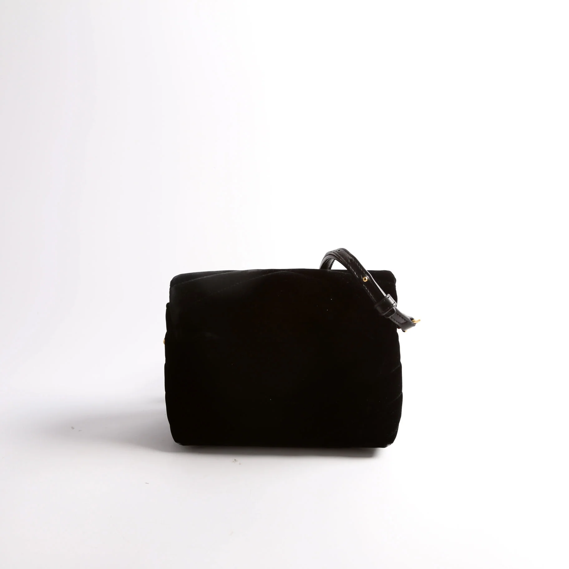 LouLou Satchel Top Crossbody Velvet 467072 Black - Image 2