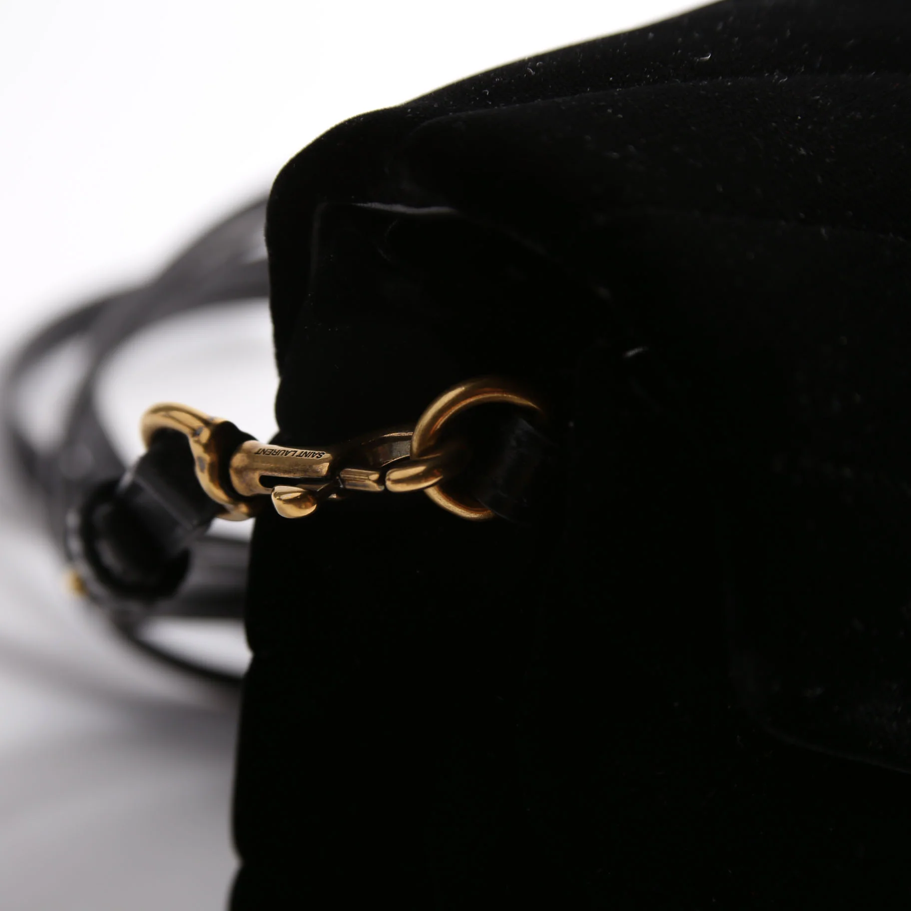 LouLou Satchel Top Crossbody Velvet 467072 Black - Image 7