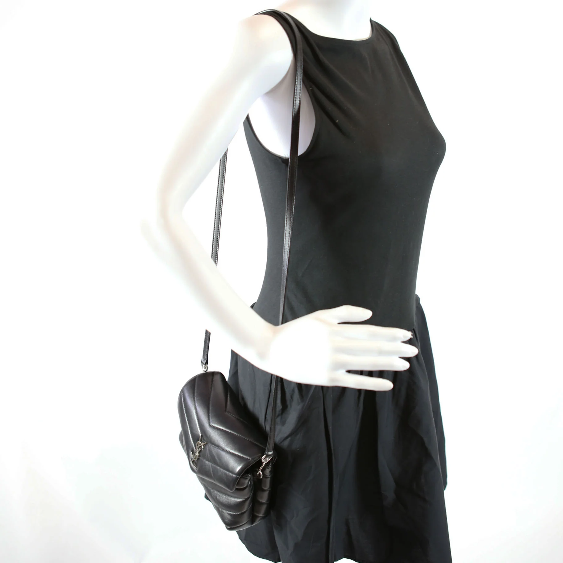 LouLou Satchel Toy Crossbody 630951 Black - Image 11