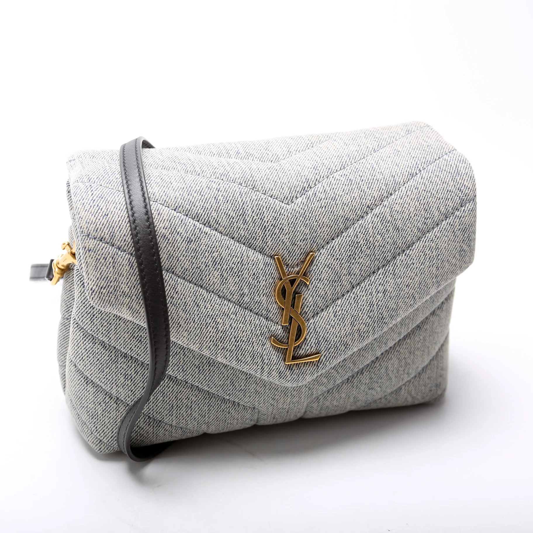 Loulou Satchel Toy Crossbody Denim - Image 2