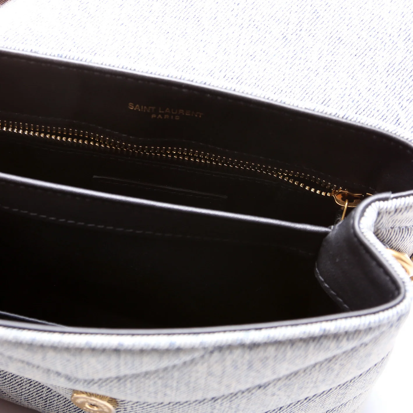 Loulou Satchel Toy Crossbody Denim - Image 7