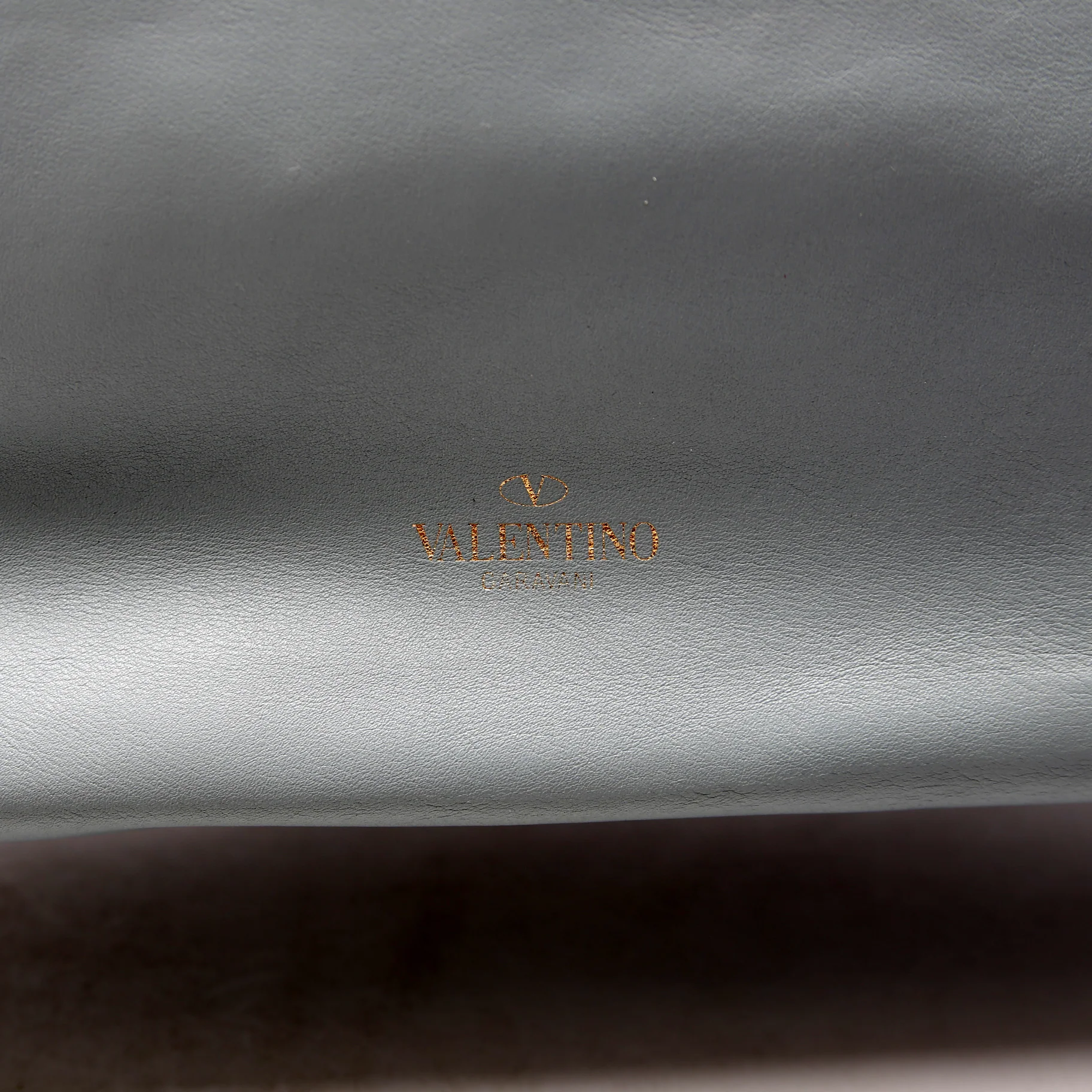 Lovestud Leather Tote Blue - Image 4