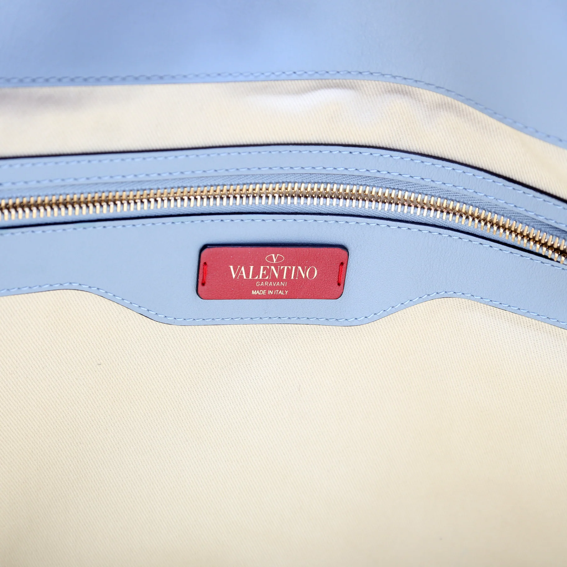 Lovestud Leather Tote Blue - Image 9