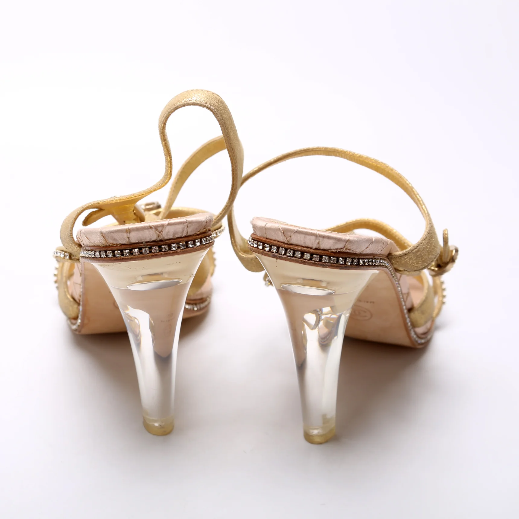 Lucite Heel Sandal Pumps Size 39 - Image 4