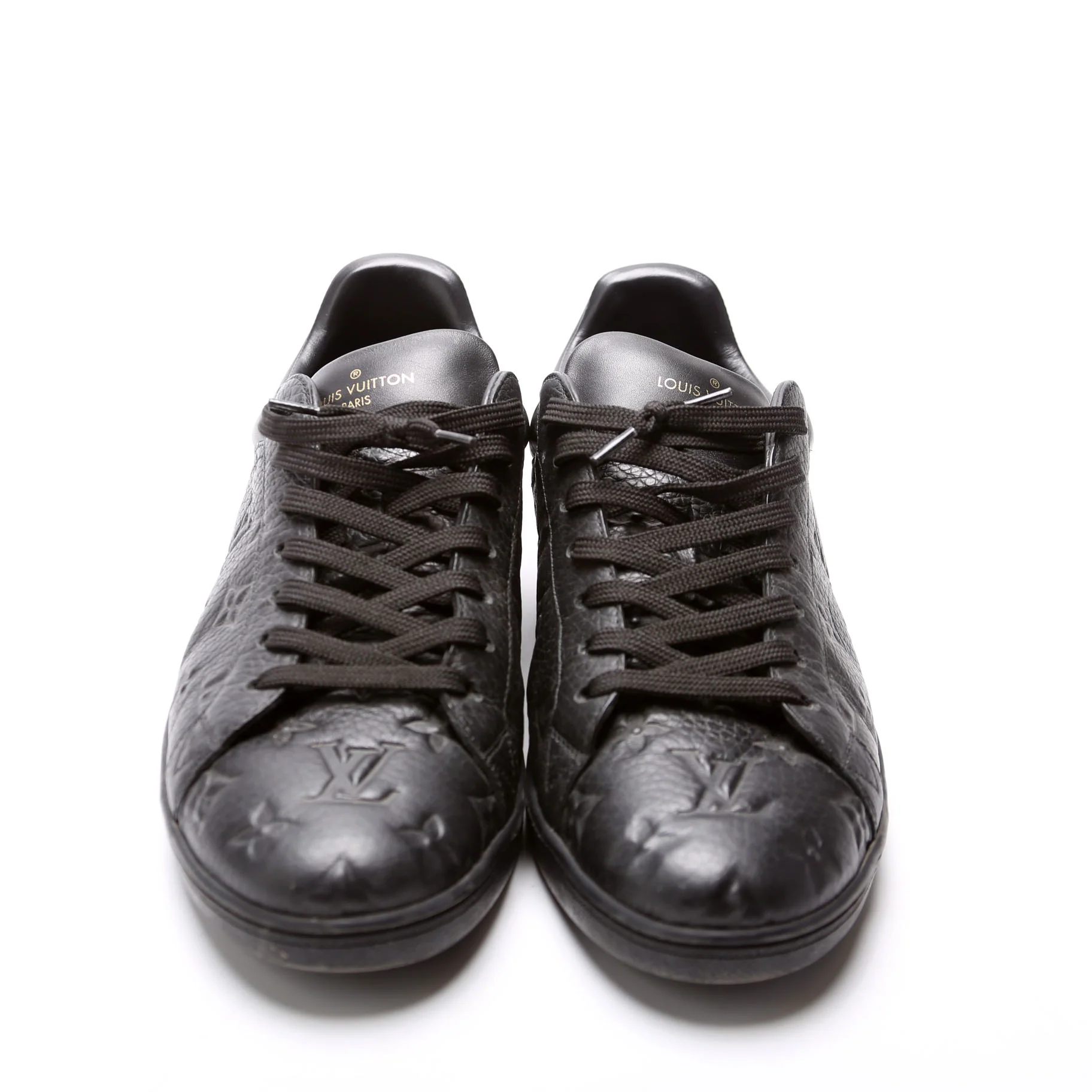 Luxembourg Embossed Monogram Sneaker Men's Size 7.5 Black - Image 2