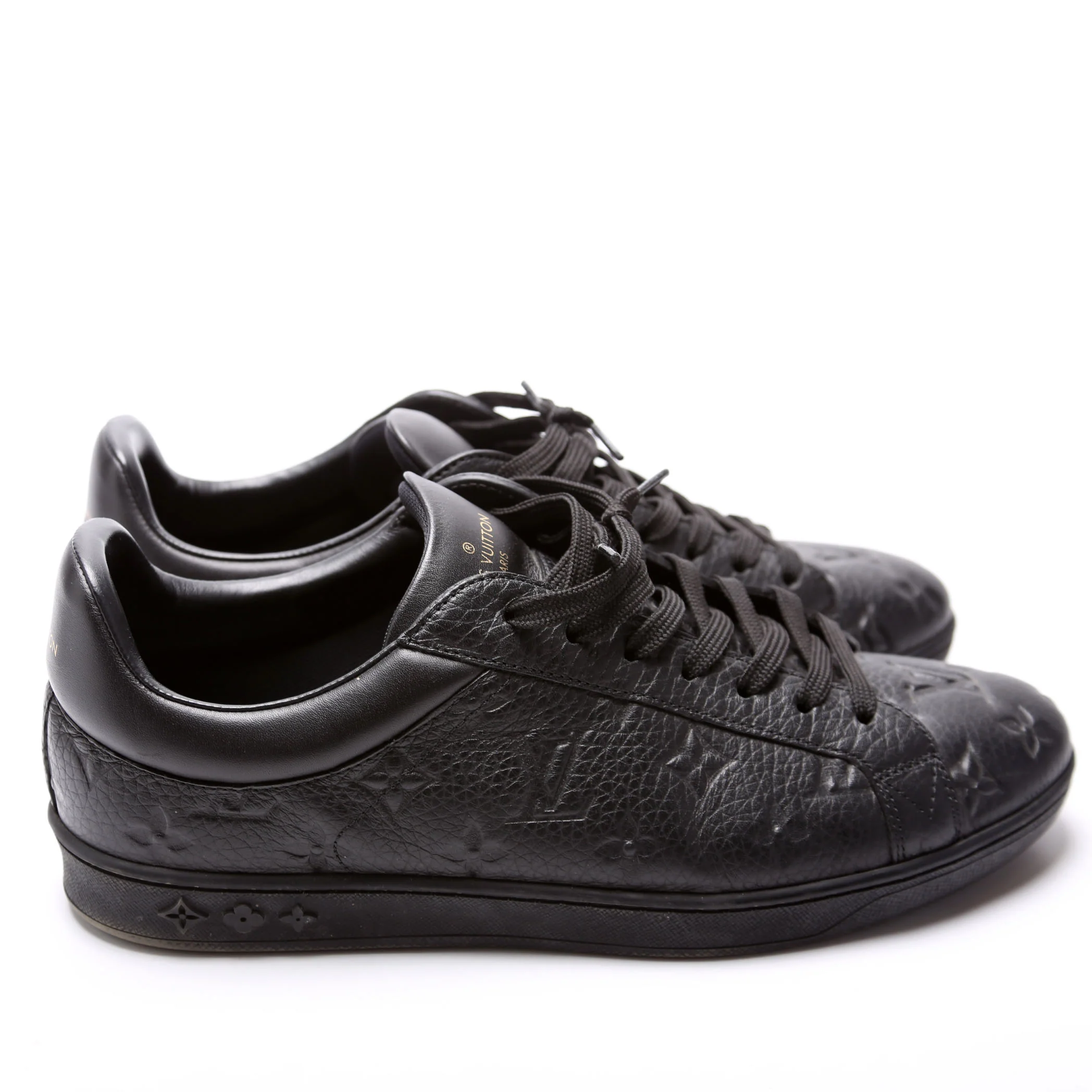 Luxembourg Embossed Monogram Sneaker Men's Size 7.5 Black - Image 3