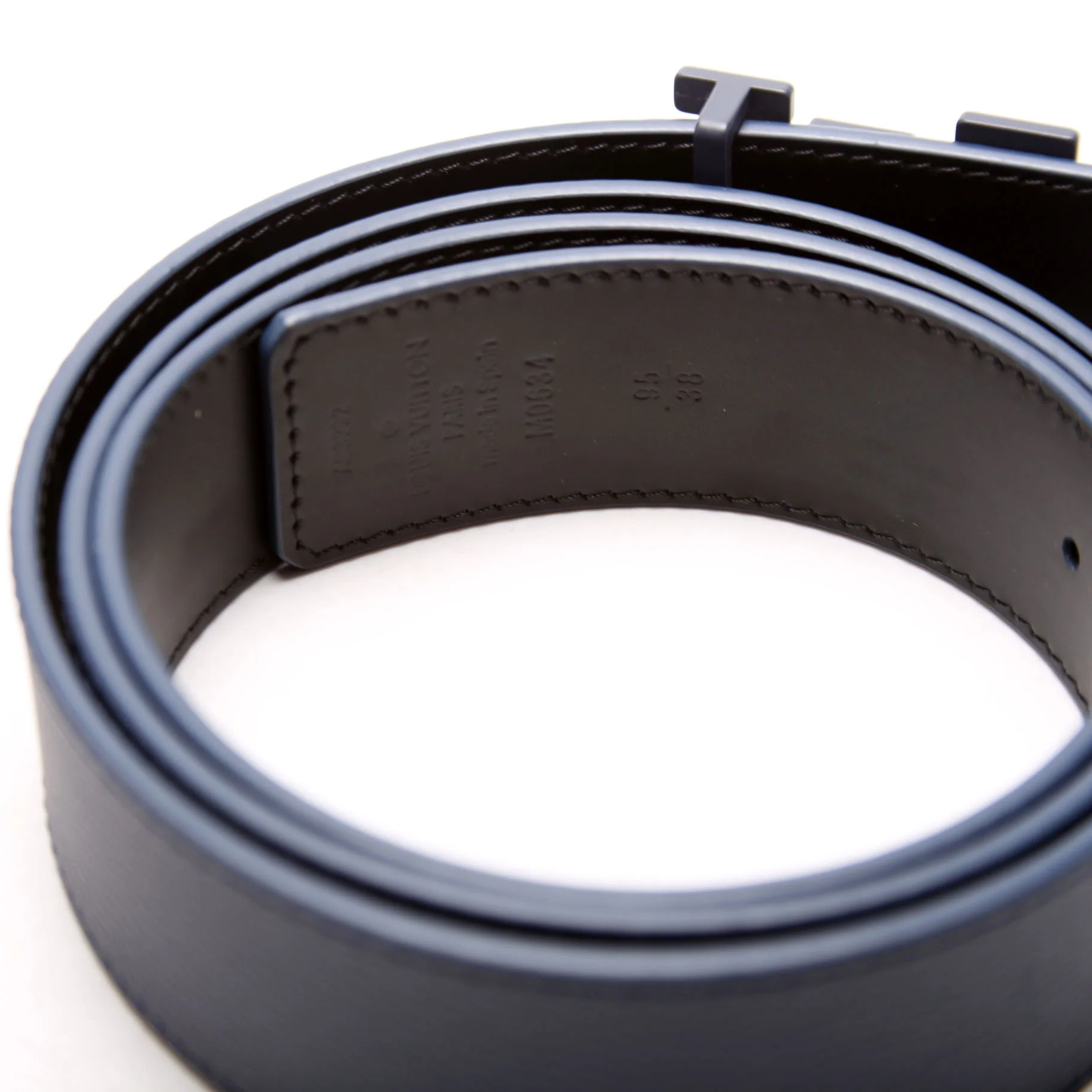 LV Aerogram 35MM Reversible Belt Size 95/38 Black/Blue - Image 3