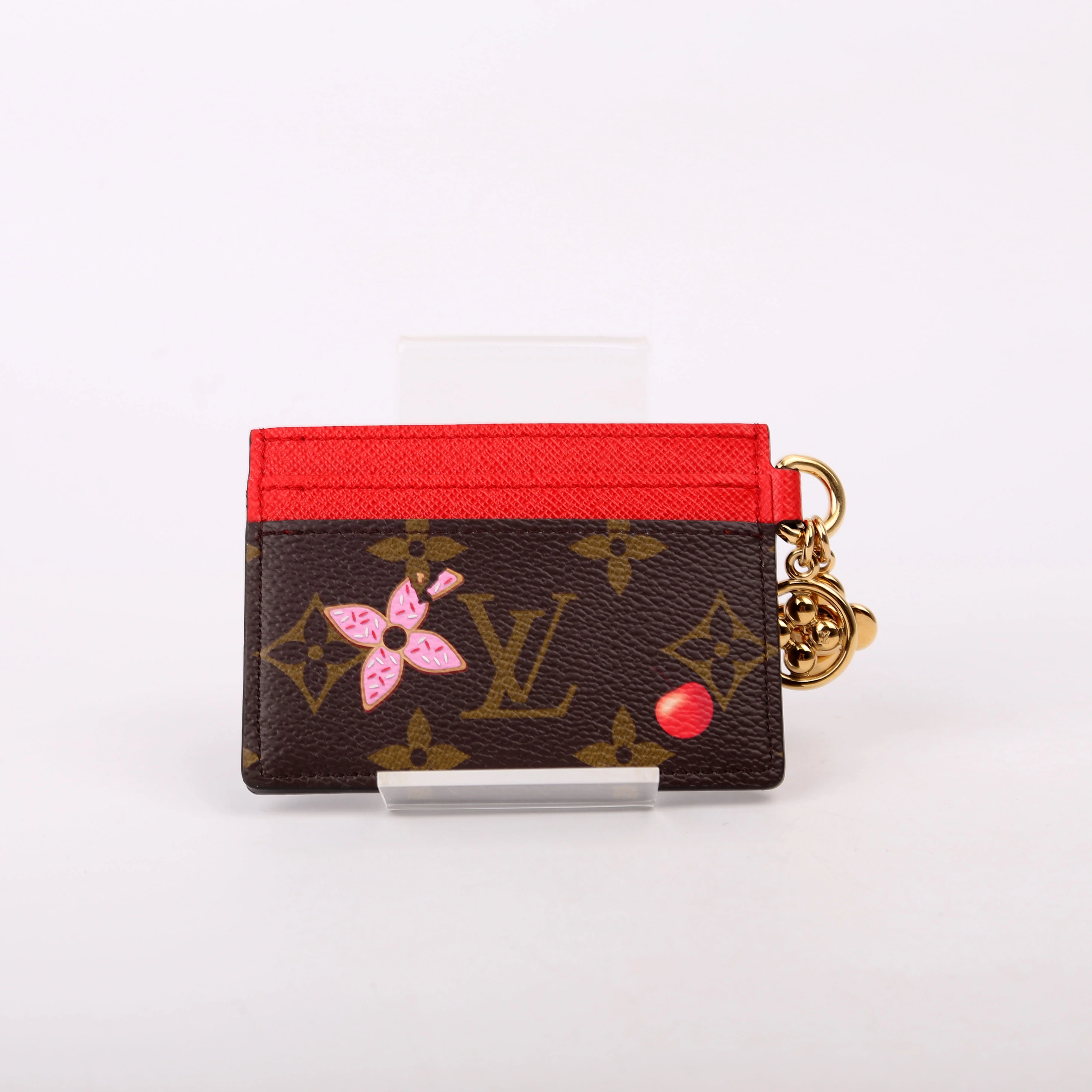 LV Charms Card Holder 2024 Xmas Animation Monogram Red - Image 3