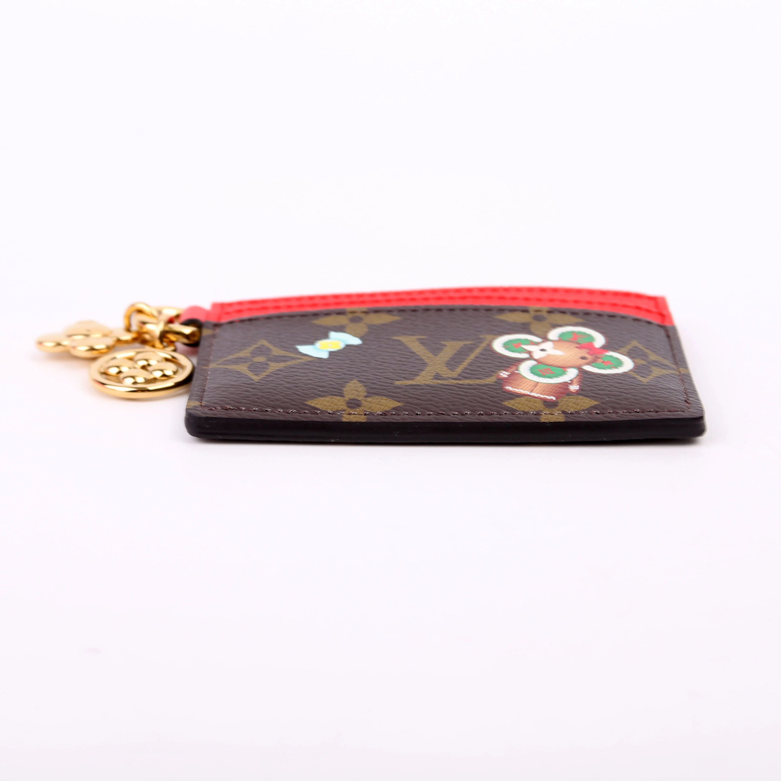 LV Charms Card Holder 2024 Xmas Animation Monogram Red - Image 4