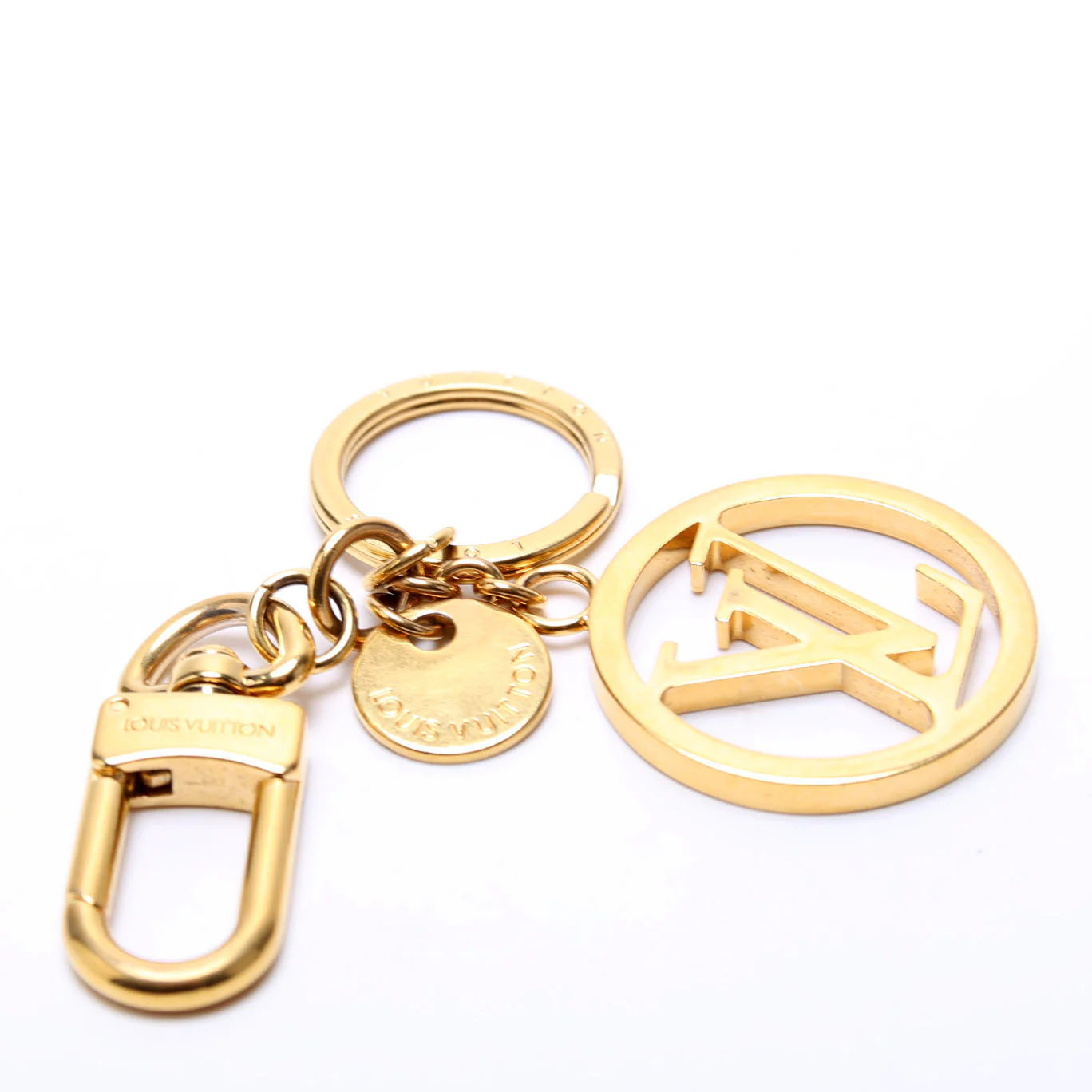 LV Circle Key Holder Bag Charm - Image 3