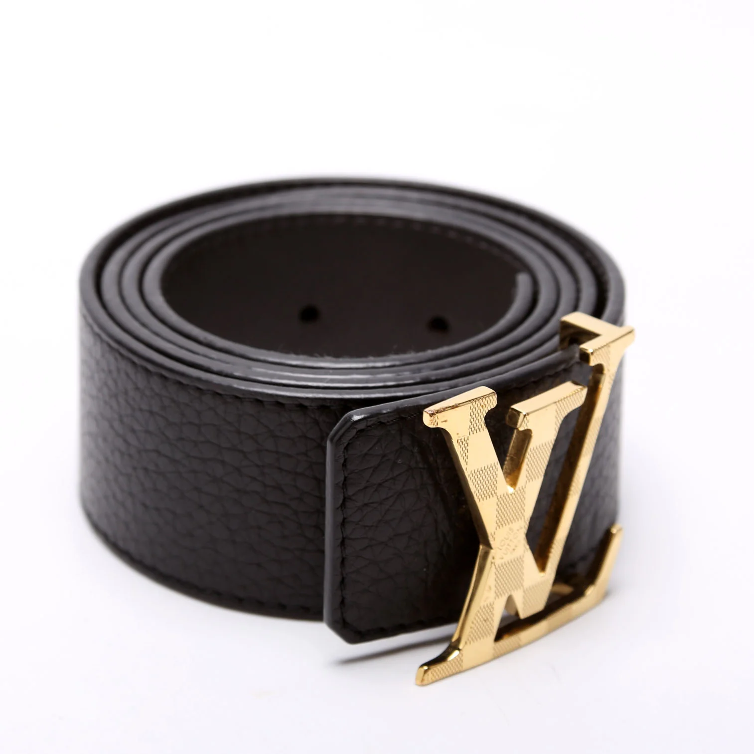 LV Damier Buckle Reversible Leather Belt Size 85/34 - Image 2