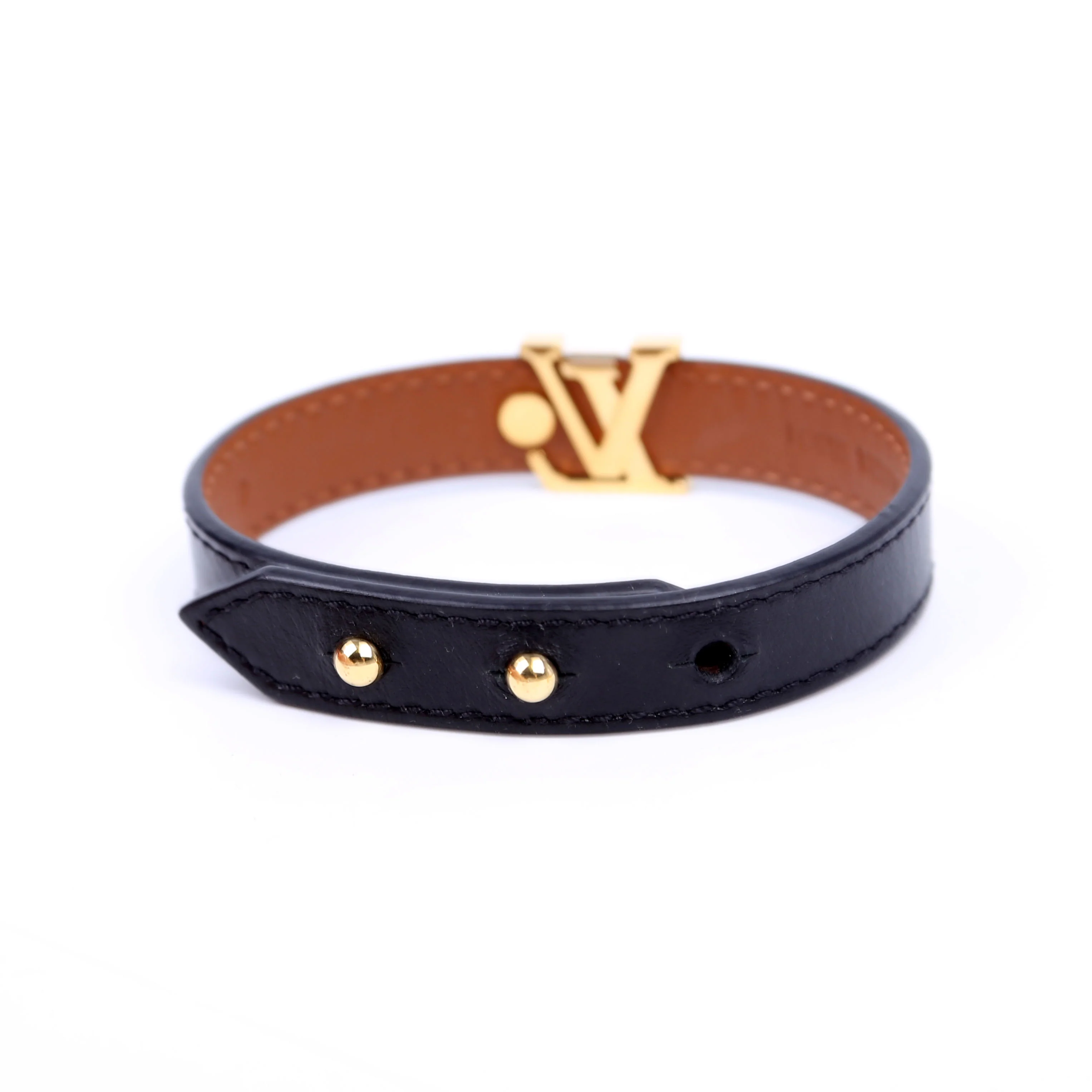 LV Iconic Bracelet Size 19 Black - Image 3