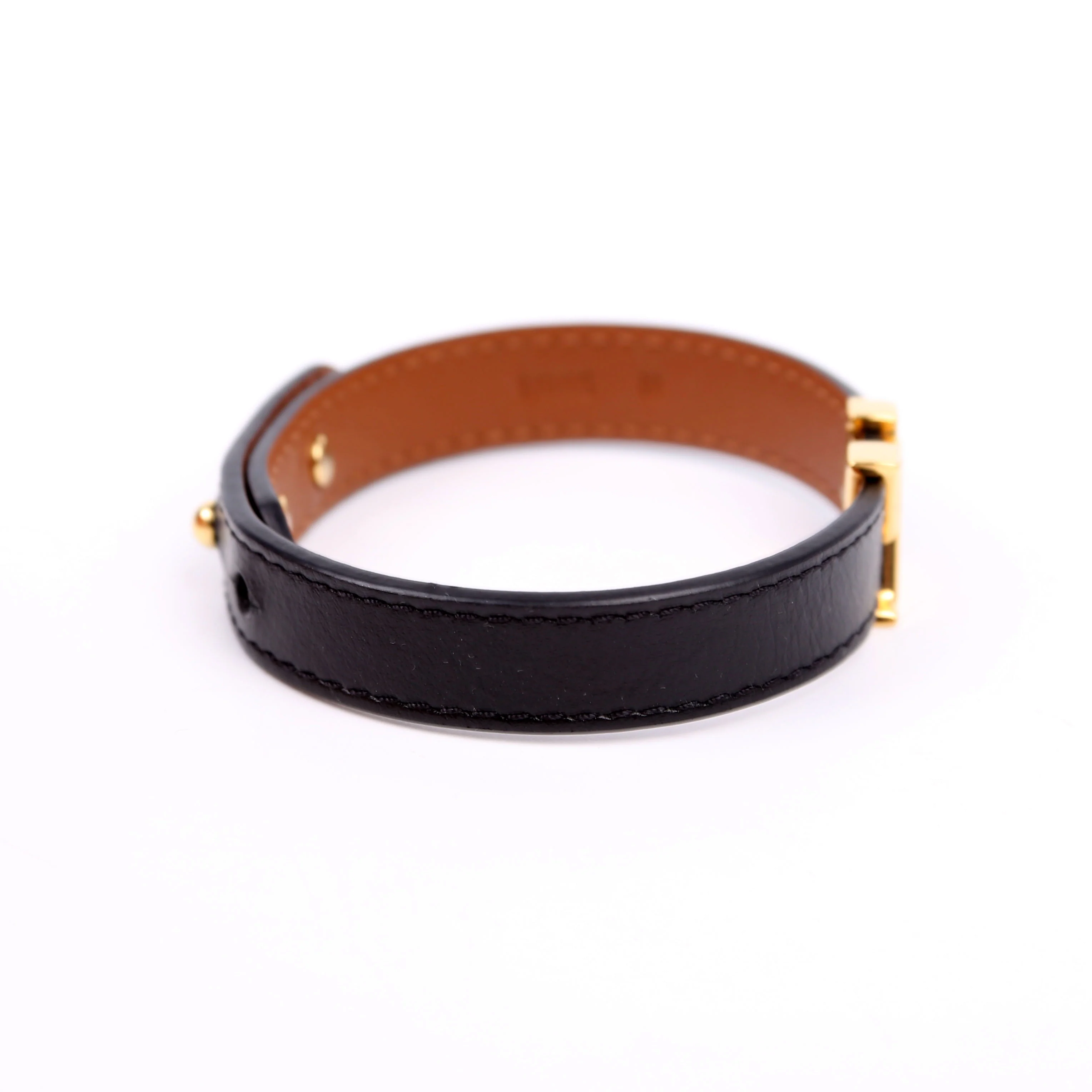 LV Iconic Bracelet Size 19 Black - Image 4
