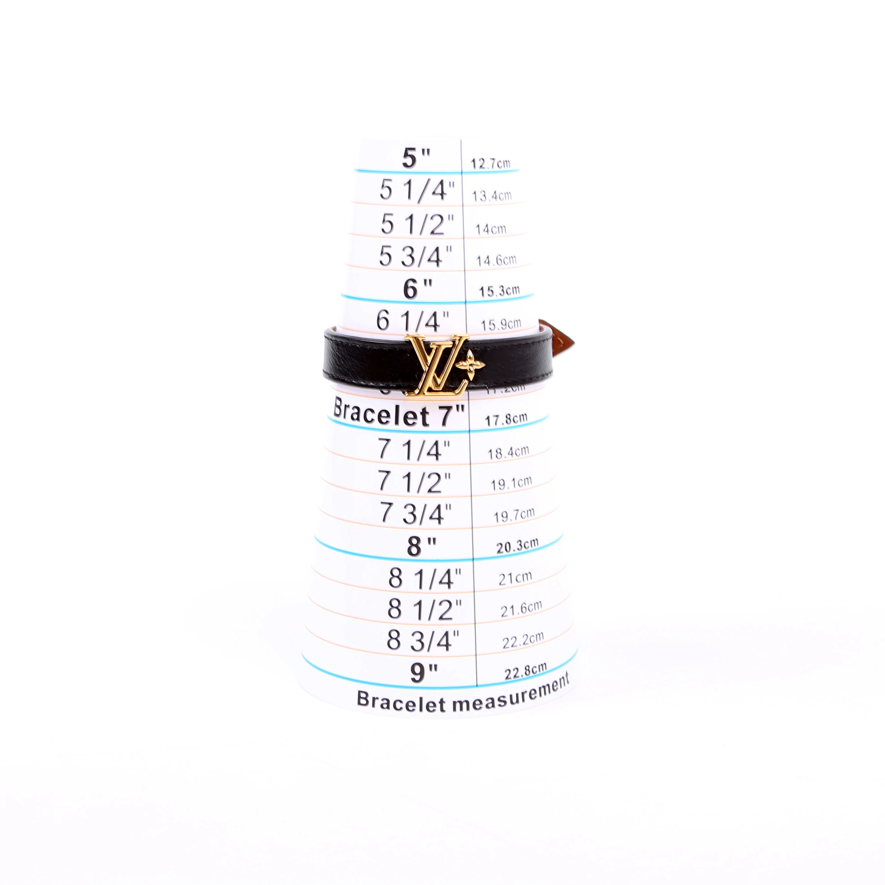 LV Iconic Bracelet Size 19 Black - Image 7