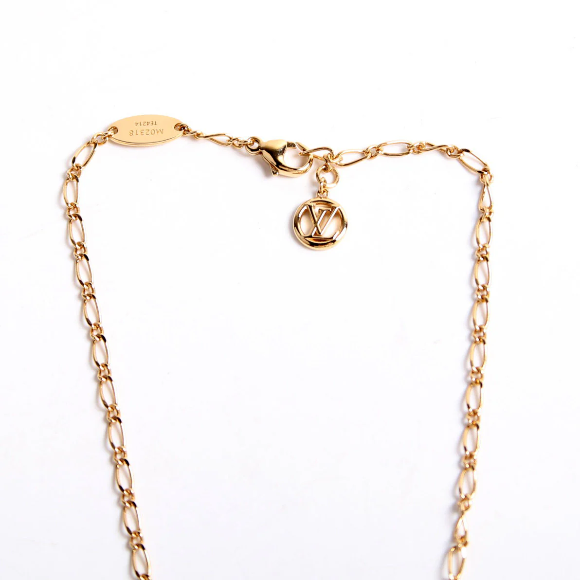 LV Iconic Enamel Necklace Gold/Pink - Image 3
