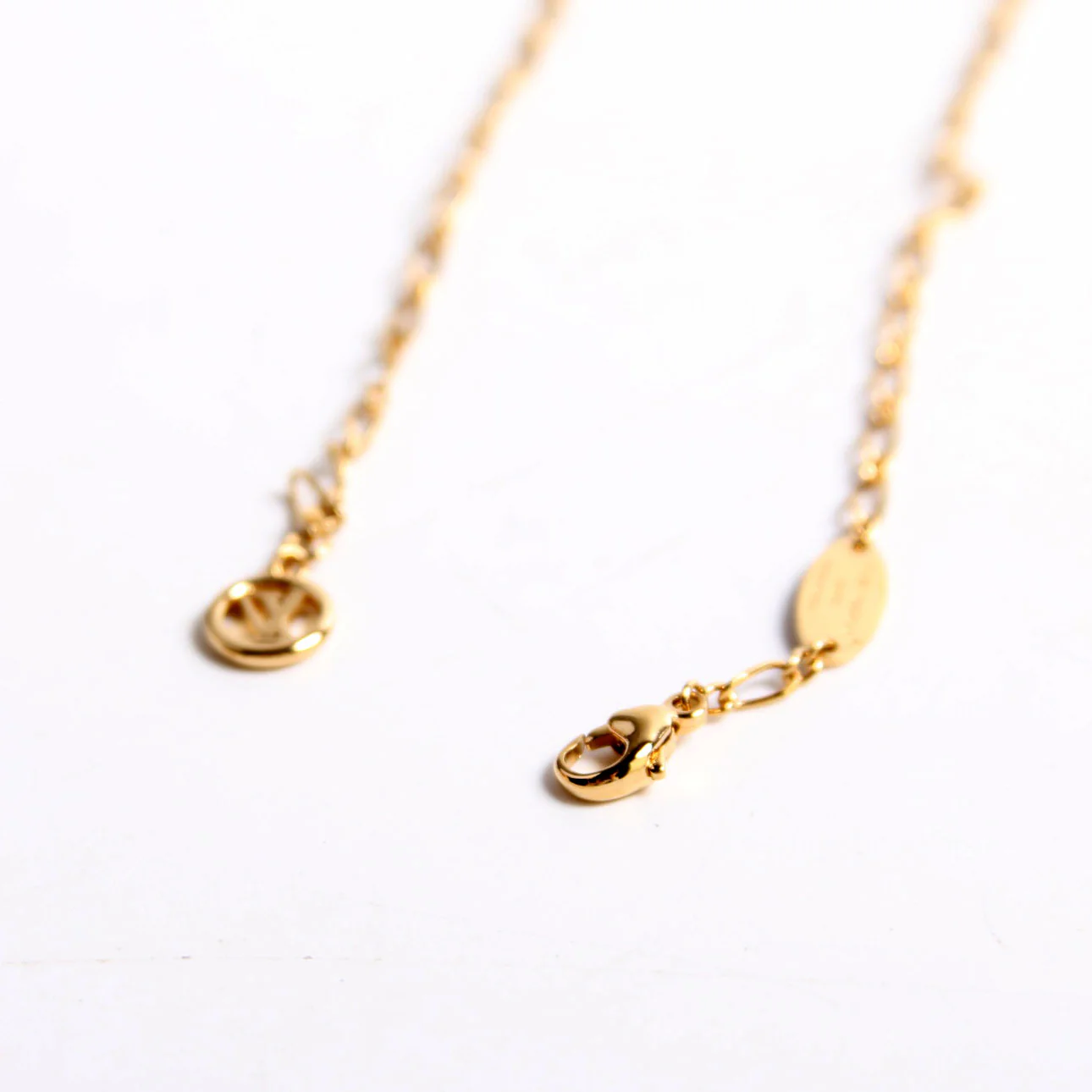 LV Iconic Enamel Necklace Gold/Pink - Image 5