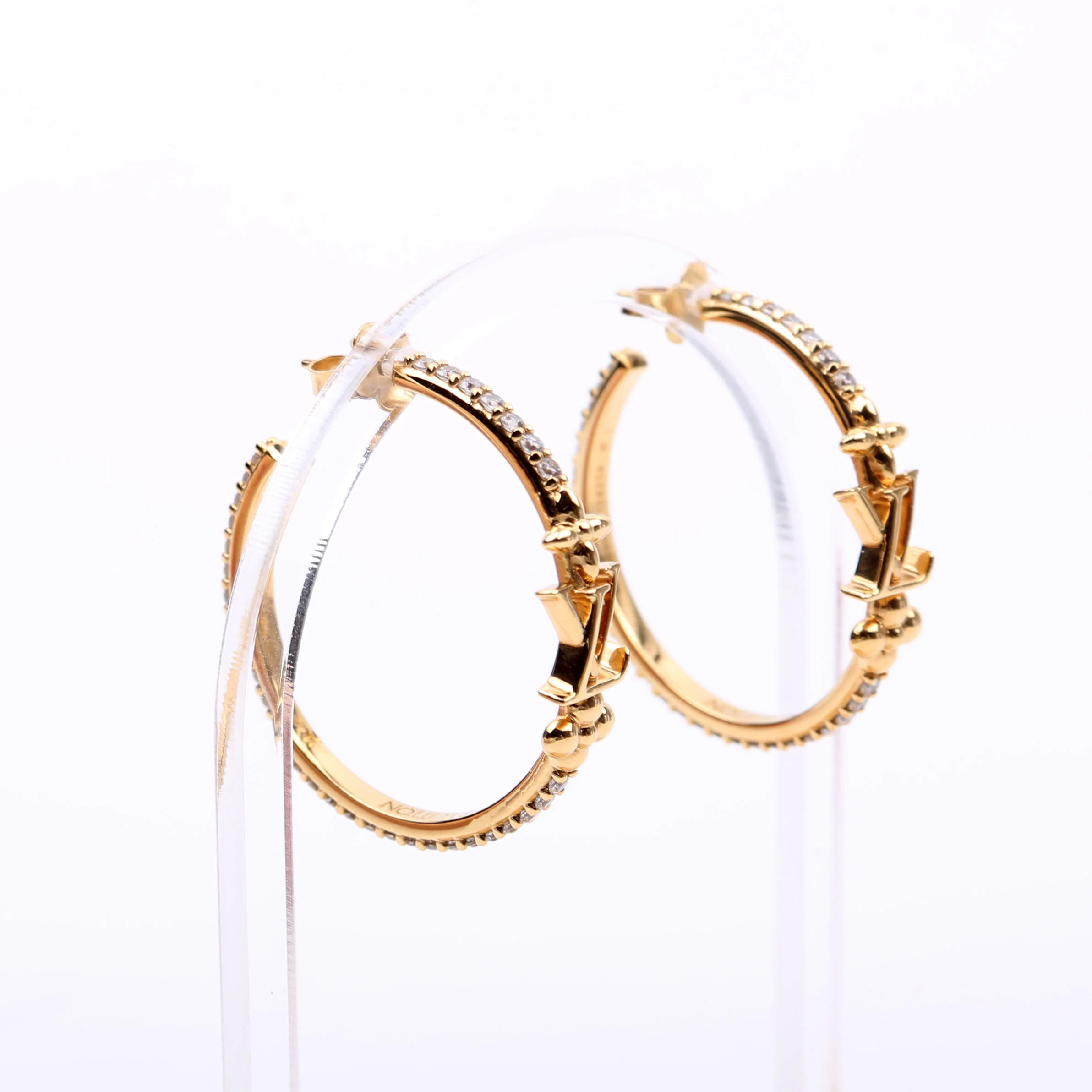 LV Iconic Hoop Earrings Gold - Image 5