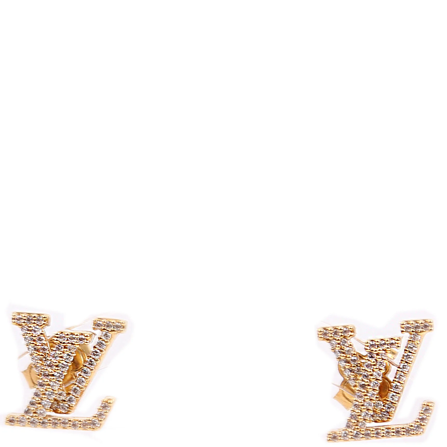 LV Iconic With Crystals Earrings Gold