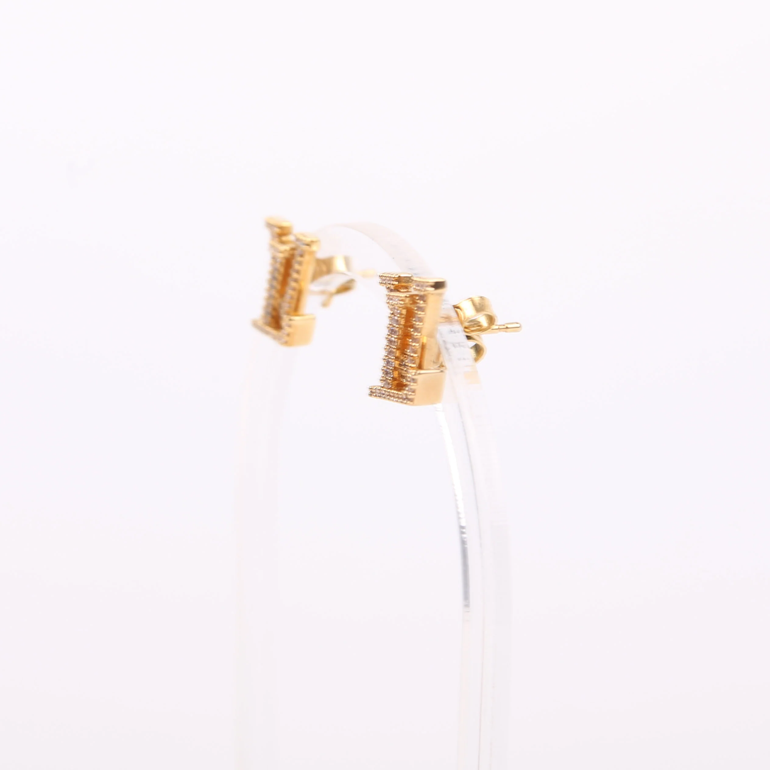 LV Iconic With Crystals Earrings Gold - Image 2