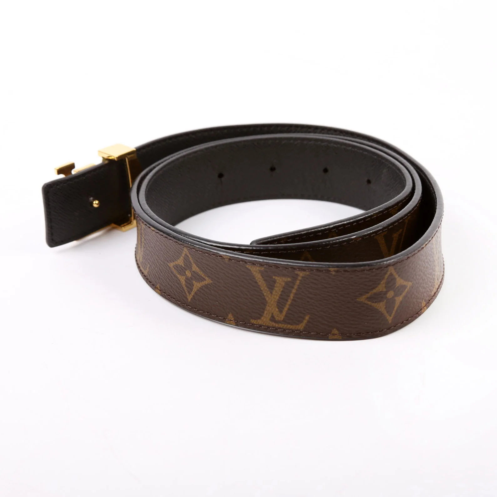 LV Initiales 30MM Reverse Leather/Monogram Size 90/36 - Image 2