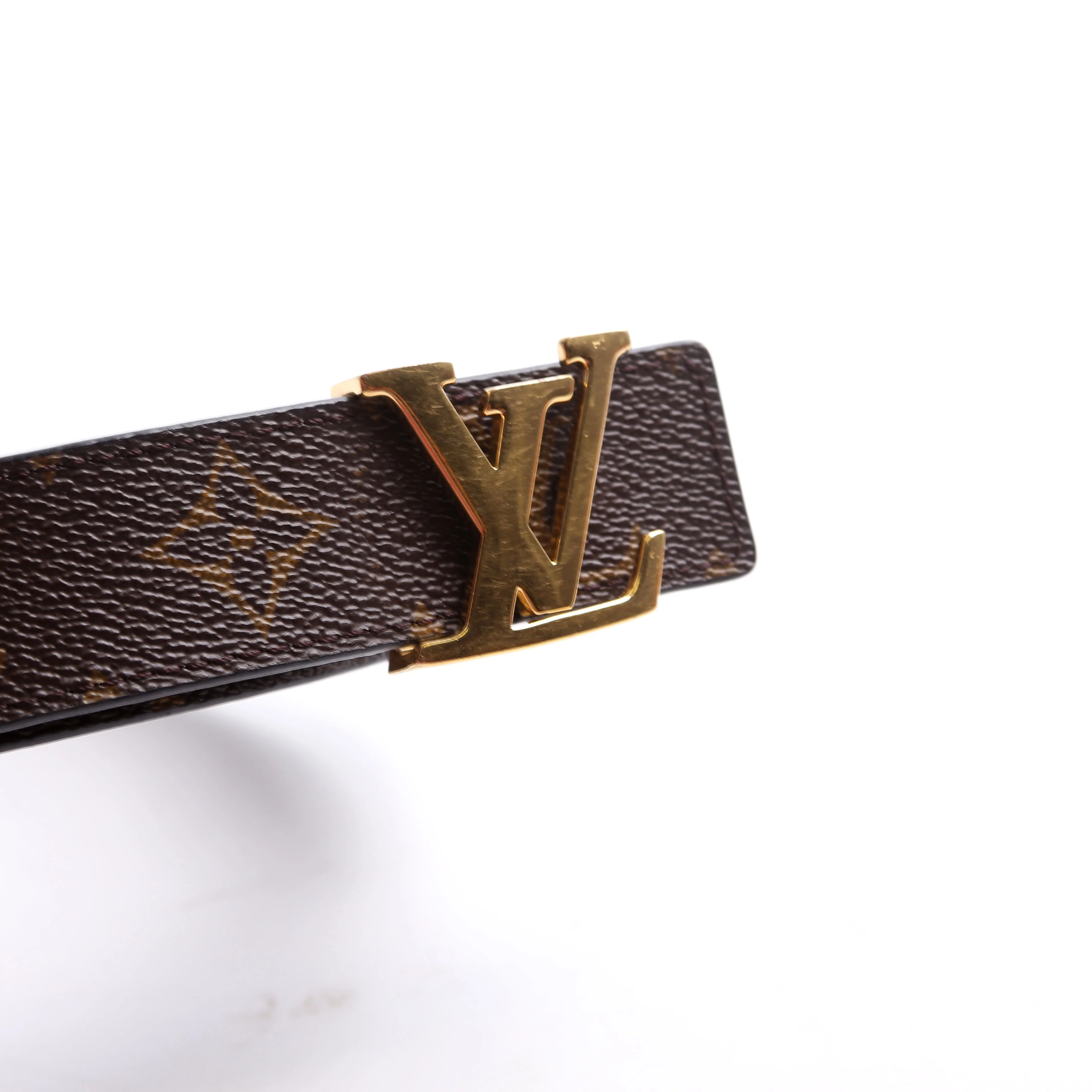 LV Initiales 30MM Reversible Leather/Monogram Belt Size 85/34 - Image 3