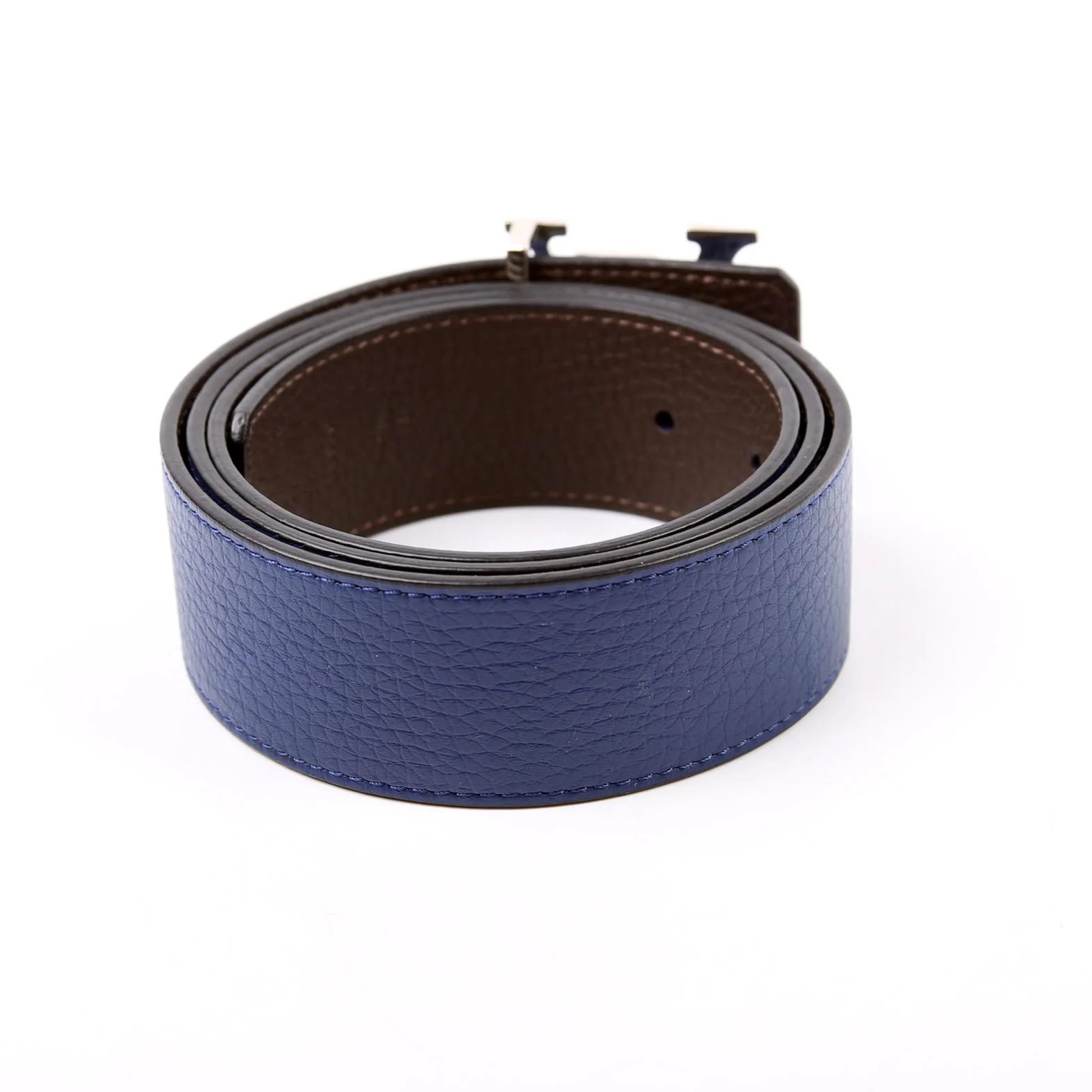 LV Initiales 40MM Reverse Leather Size 90/36 Blue/Brown - Image 3