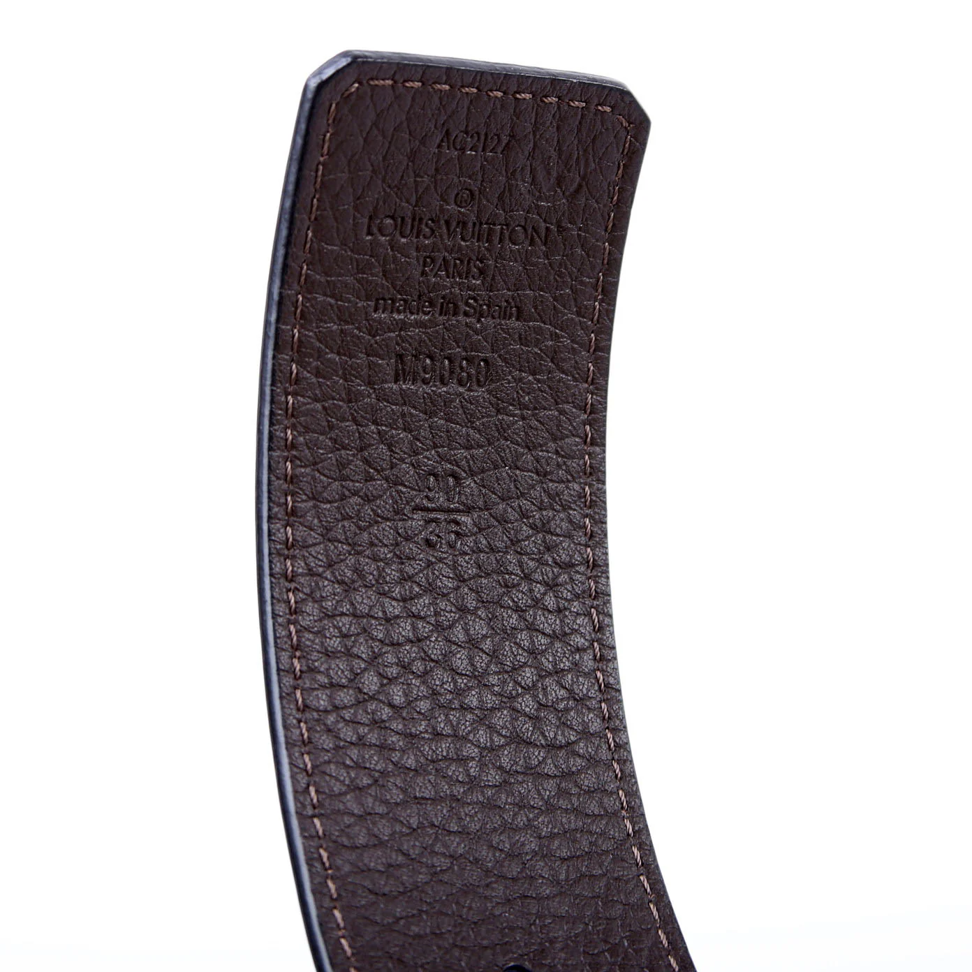 LV Initiales 40MM Reverse Leather Size 90/36 Blue/Brown - Image 5