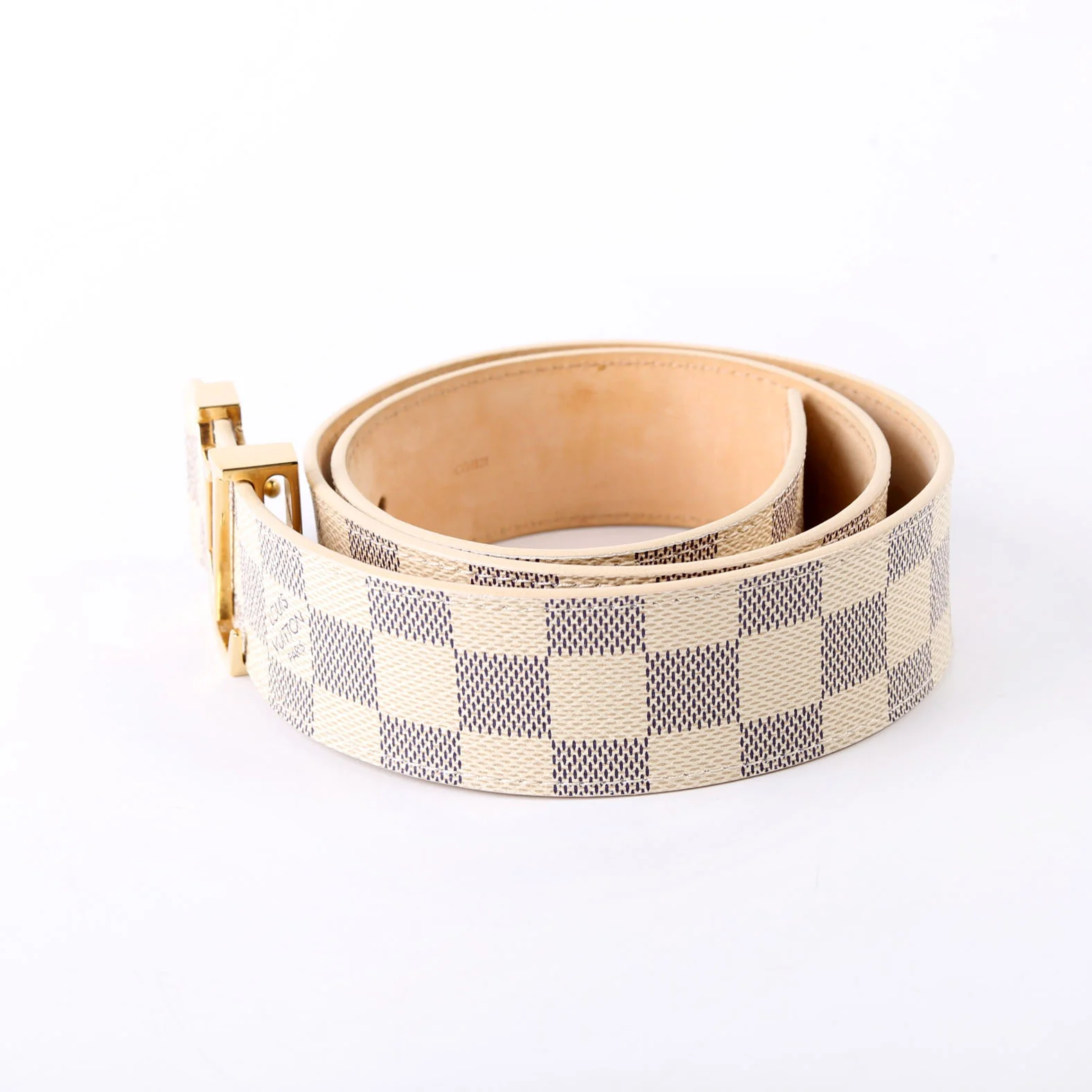LV Initiales 40MM Reversible Belt Leather/Damier Azur Size 80/32 - Image 2