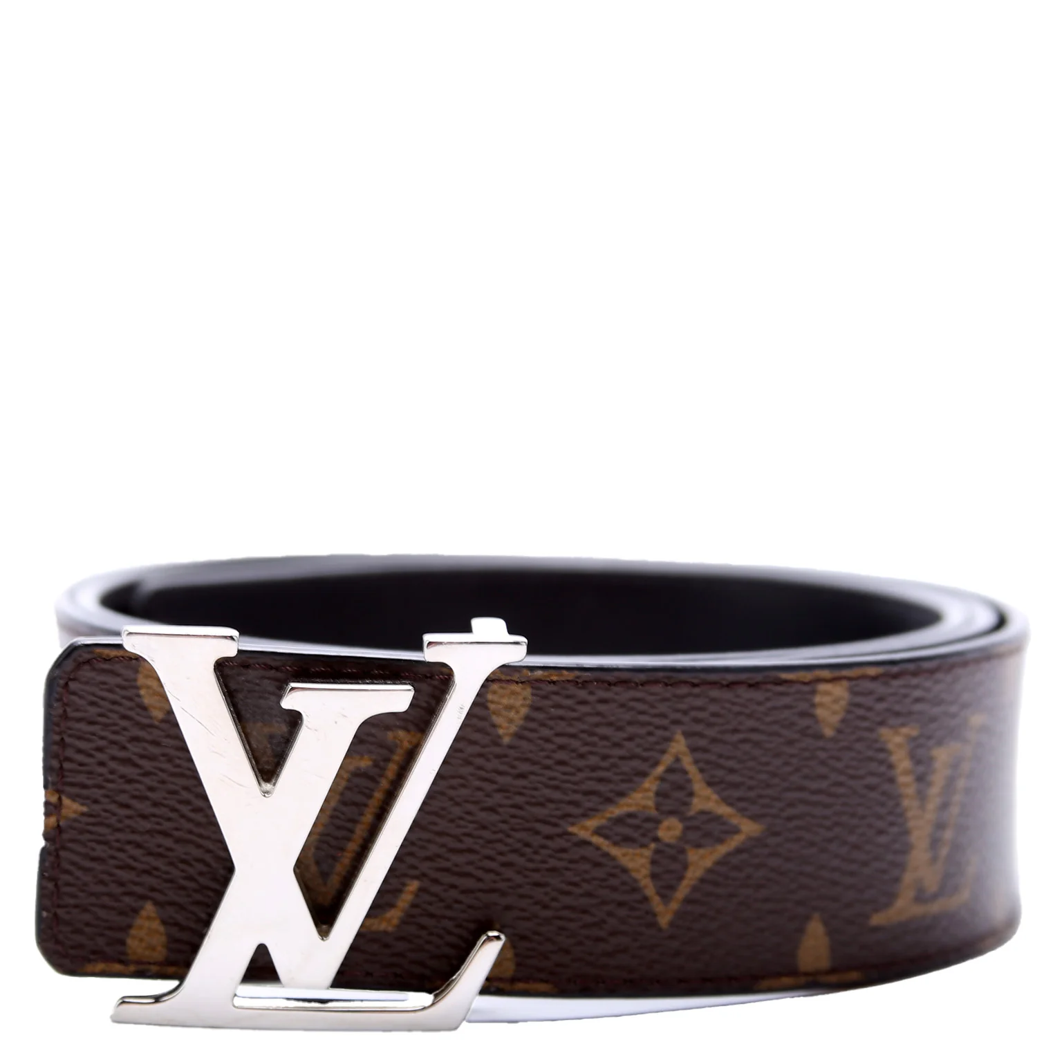 LV Initiales 40MM Reversible Leather/Monogram Belt Size 90/36