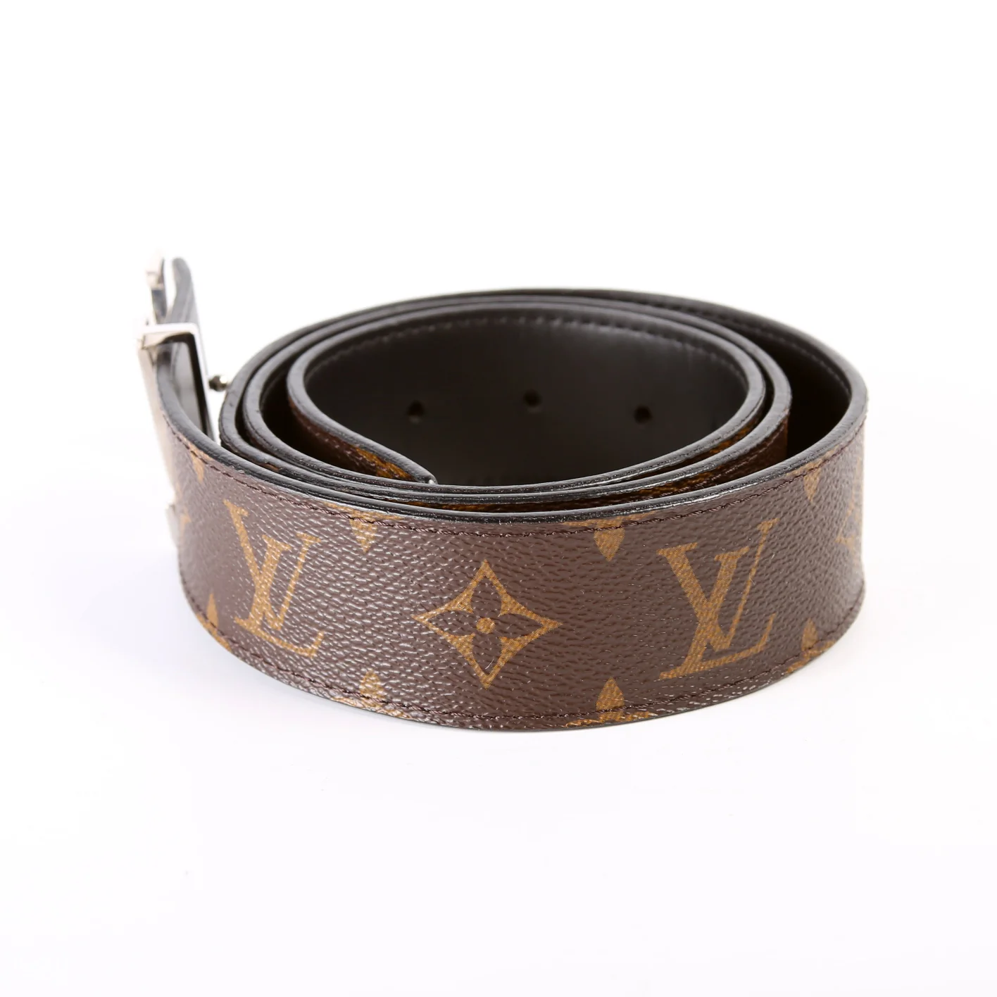LV Initiales 40MM Reversible Leather/Monogram Belt Size 90/36 - Image 2
