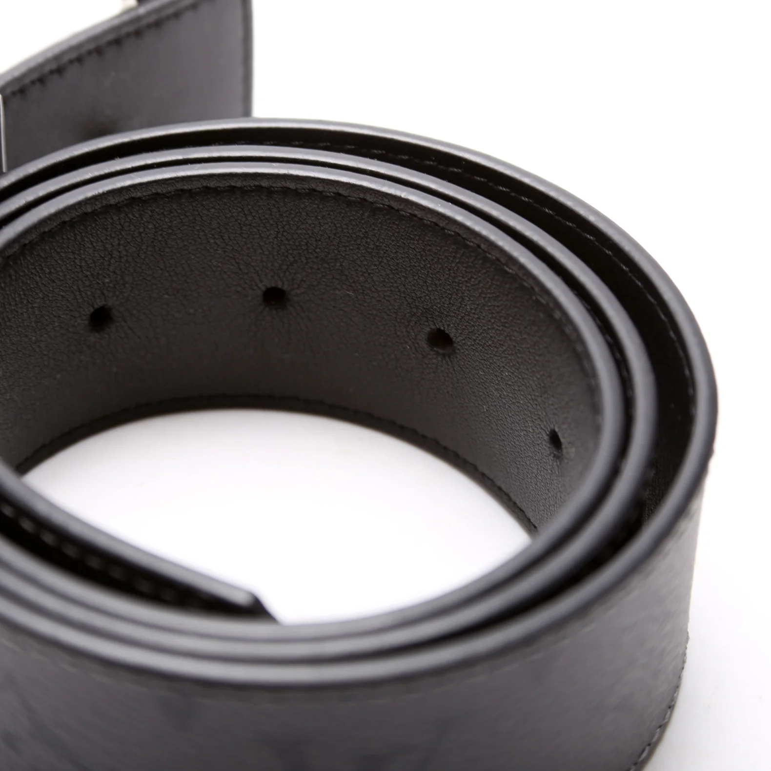 LV Initiales 40MM Reversible Leather/Reversed Eclipse Belt Size 85/34 Grey/Black - Image 5
