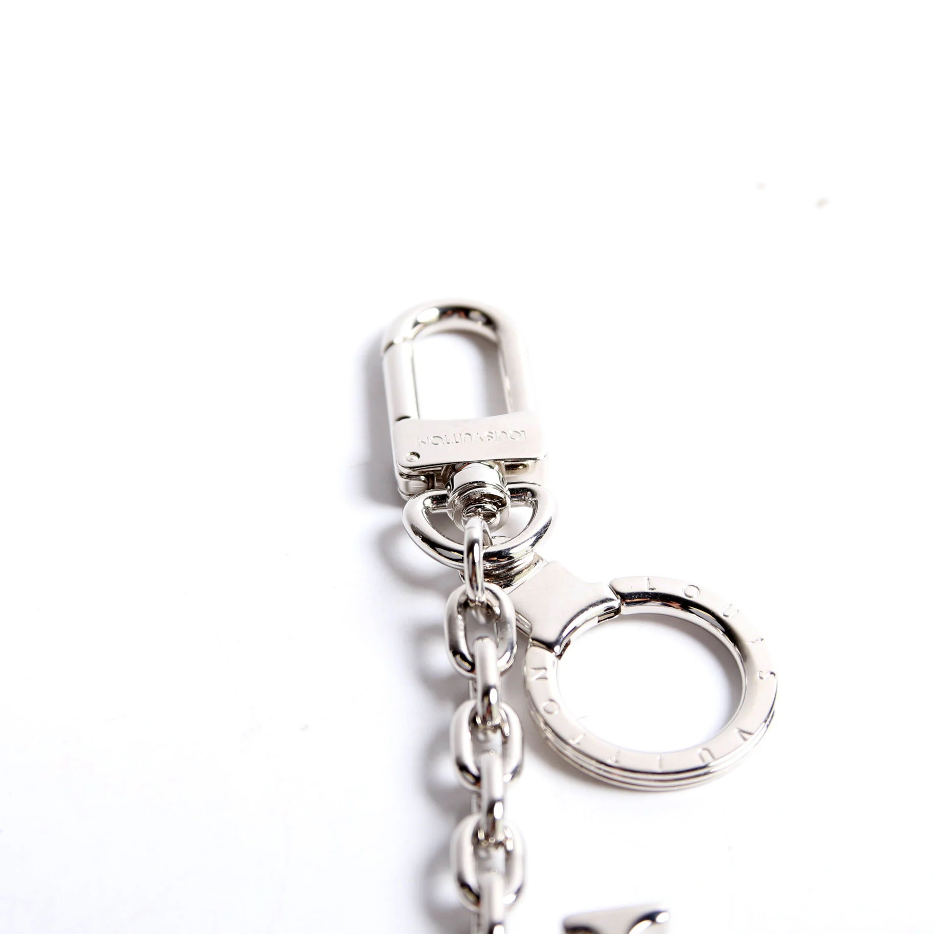 LV Initials Bag Charm Silver - Image 2