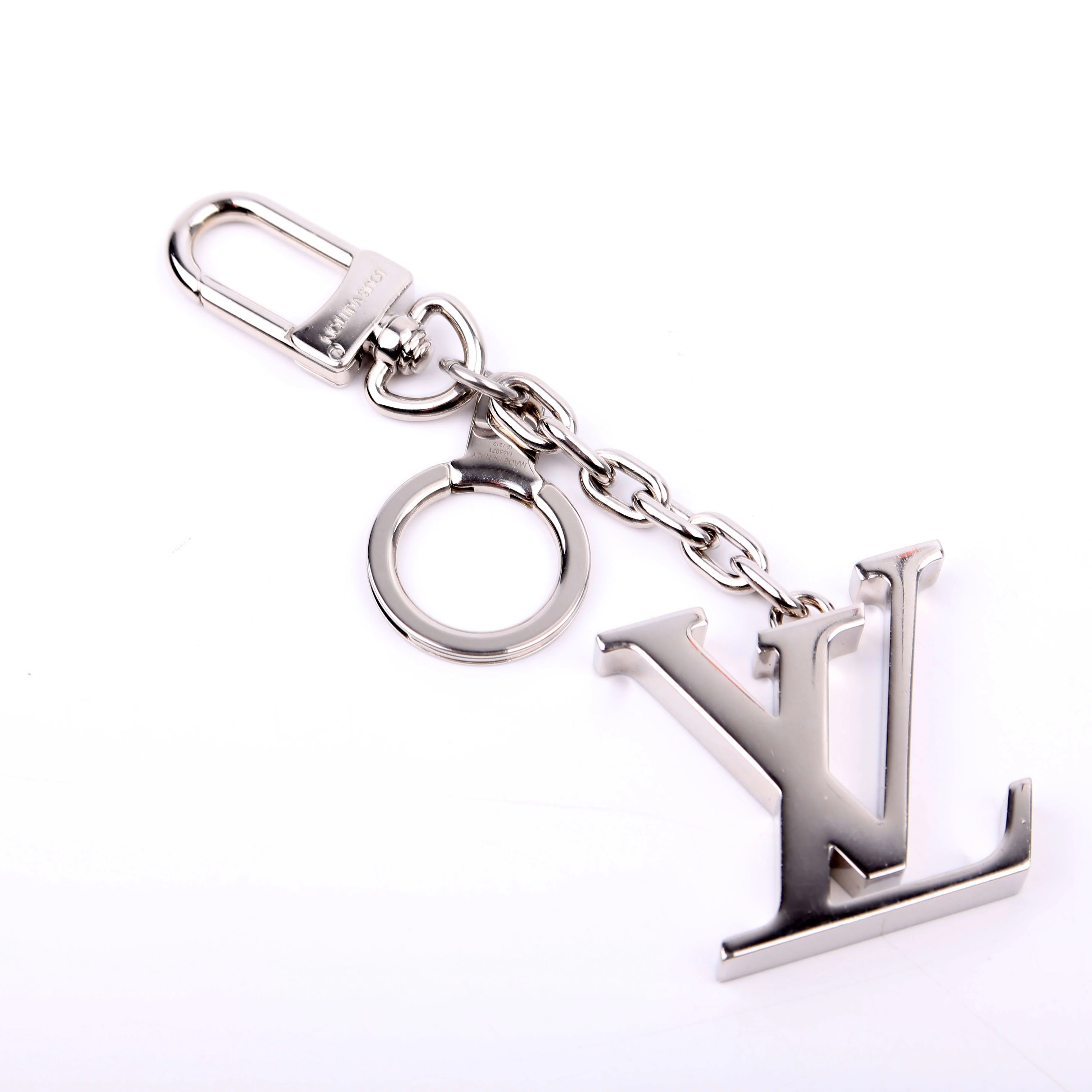 LV Initials Bag Charm Silver - Image 2