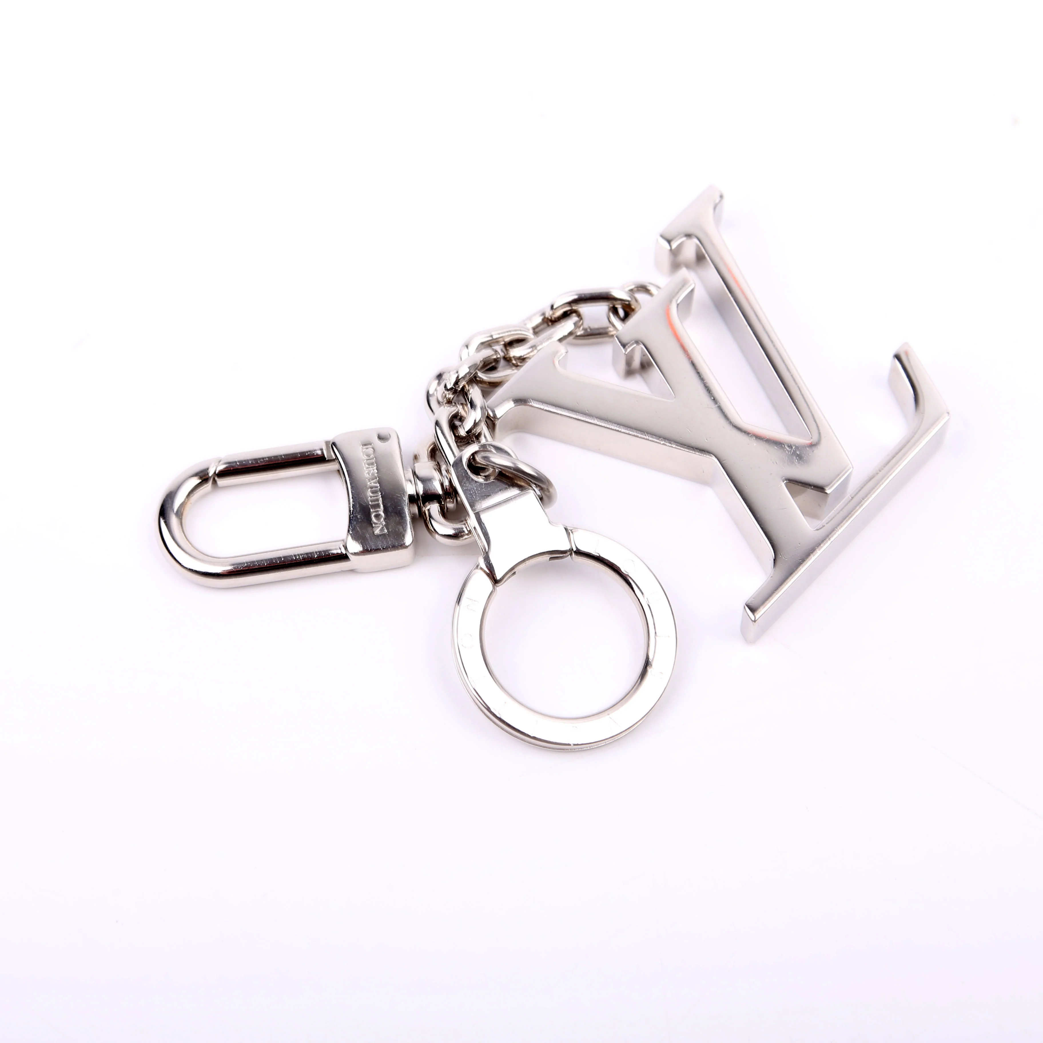 LV Initials Bag Charm Silver - Image 3
