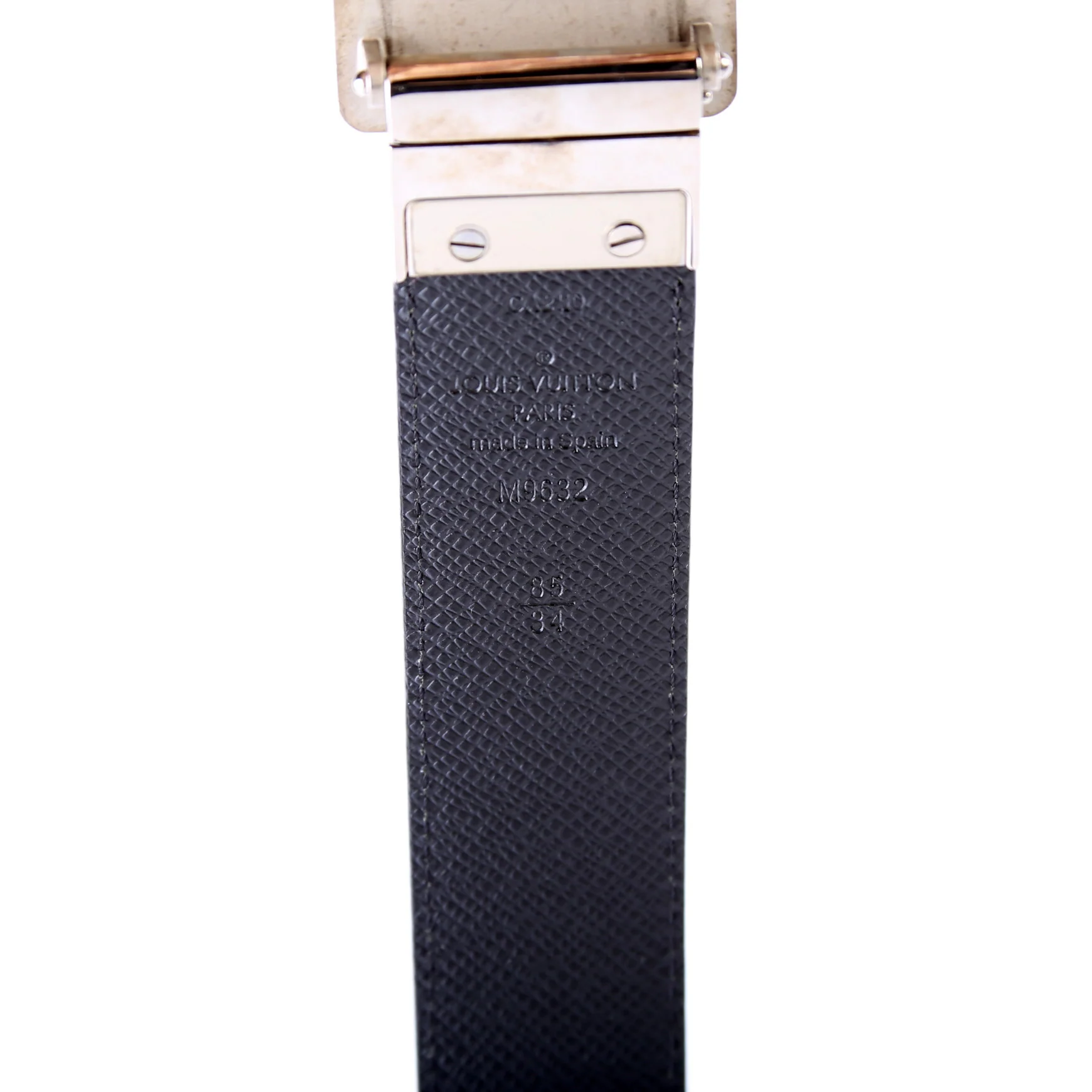 LV Inventeur 35MM Damier Graphite/Leather/ Reversible Belt Size 85/34 - Image 6