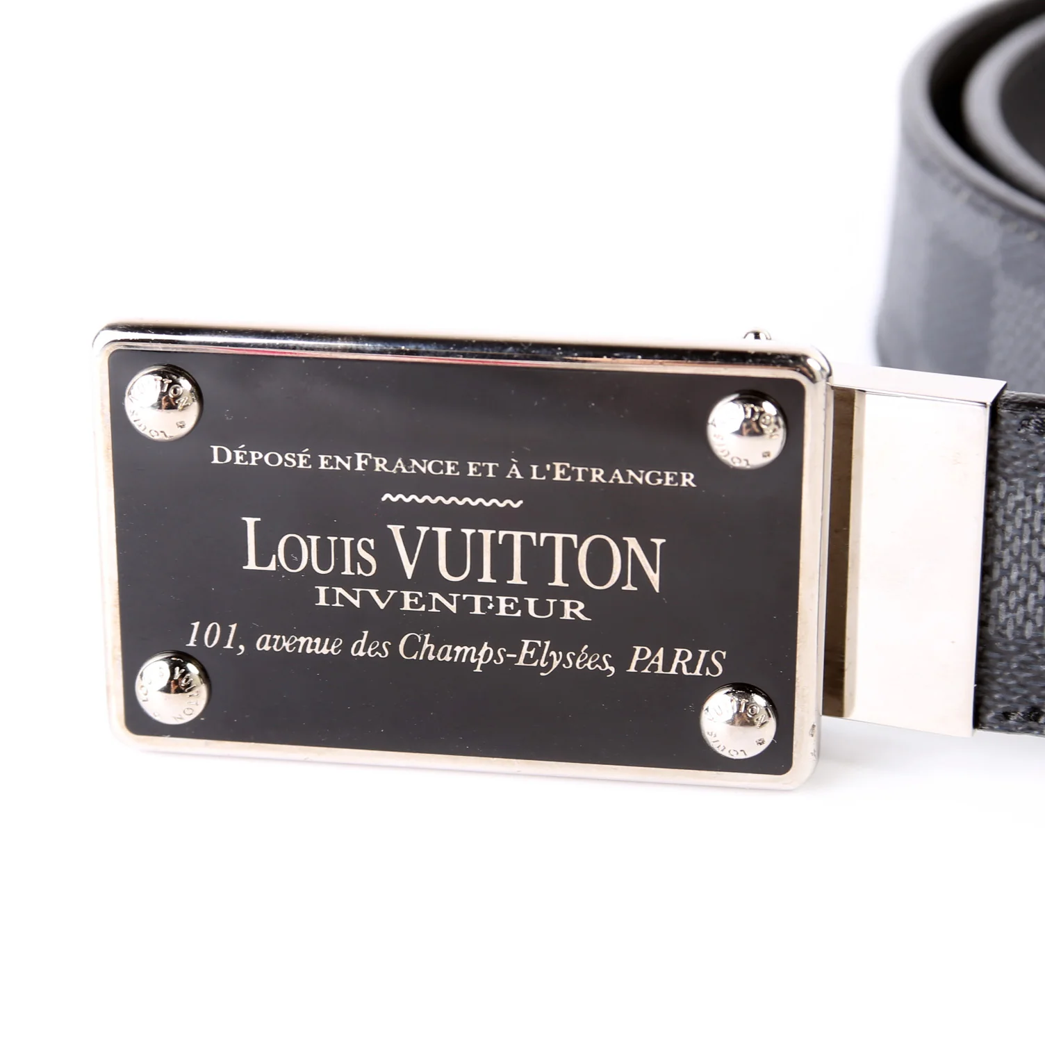 LV Inventeur 35MM Damier Graphite/Leather/ Reversible Belt Size 85/34 - Image 7