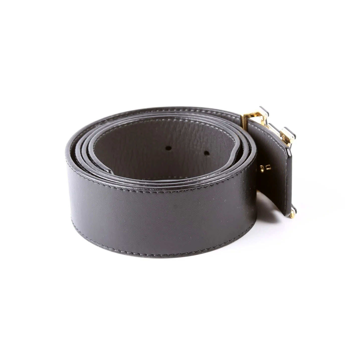 LV Optic 40MM Reversible Leather Belt Size 90/36 Black - Image 4