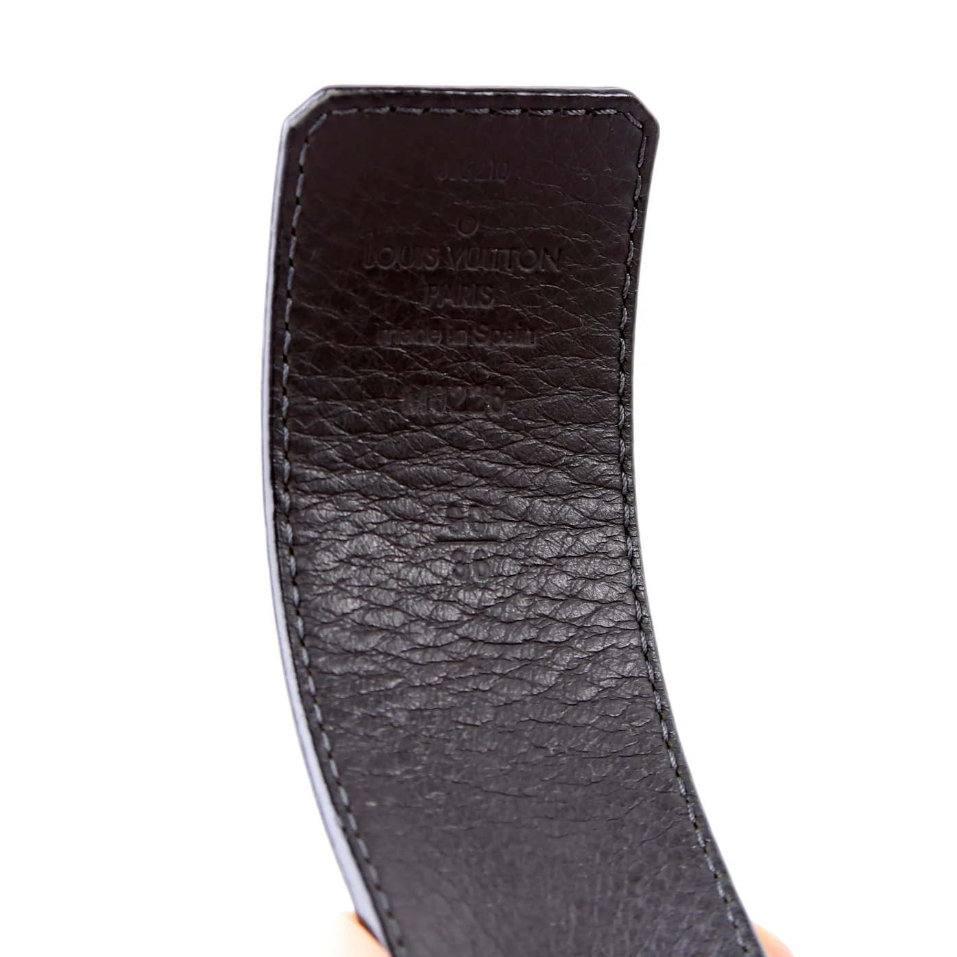 LV Optic 40MM Reversible Leather Belt Size 90/36 Black - Image 7