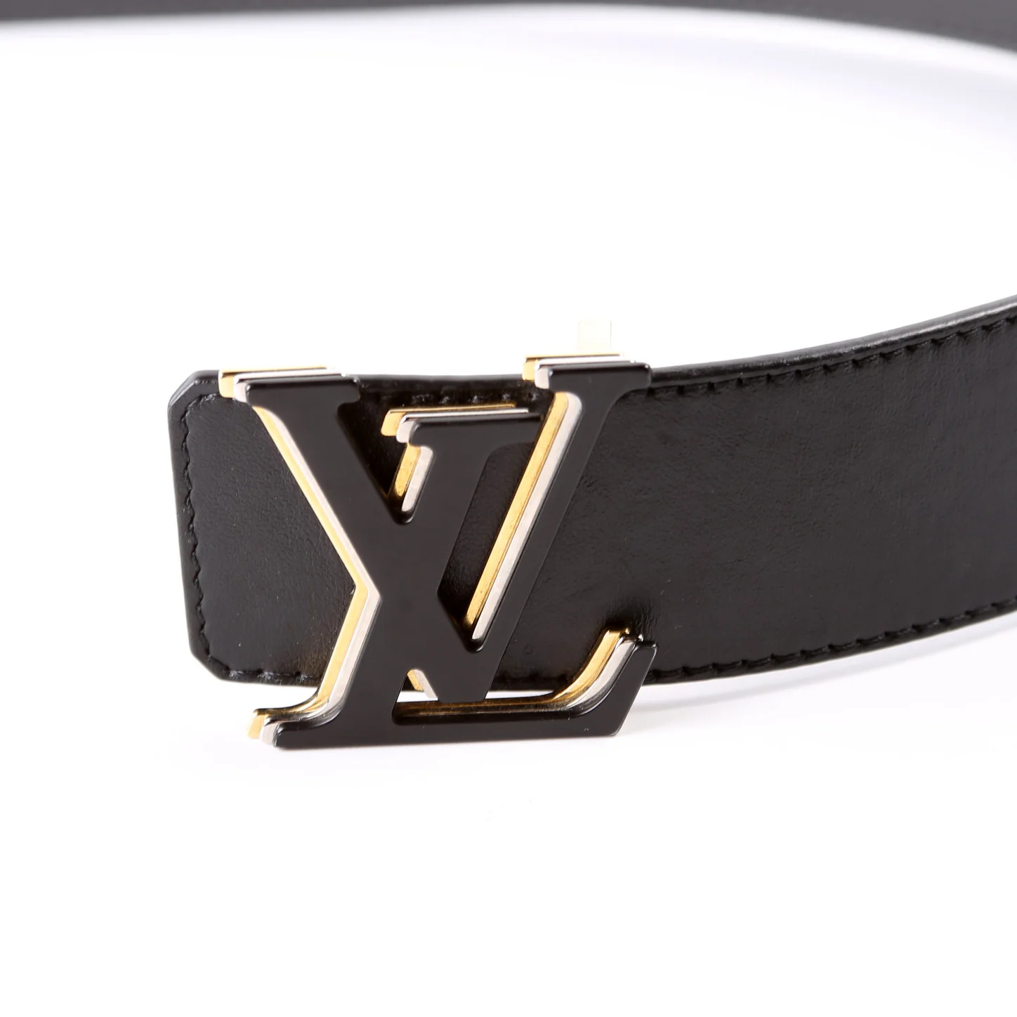 LV Optic 40MM Reversible Leather Belt Size 90/36 Black - Image 8