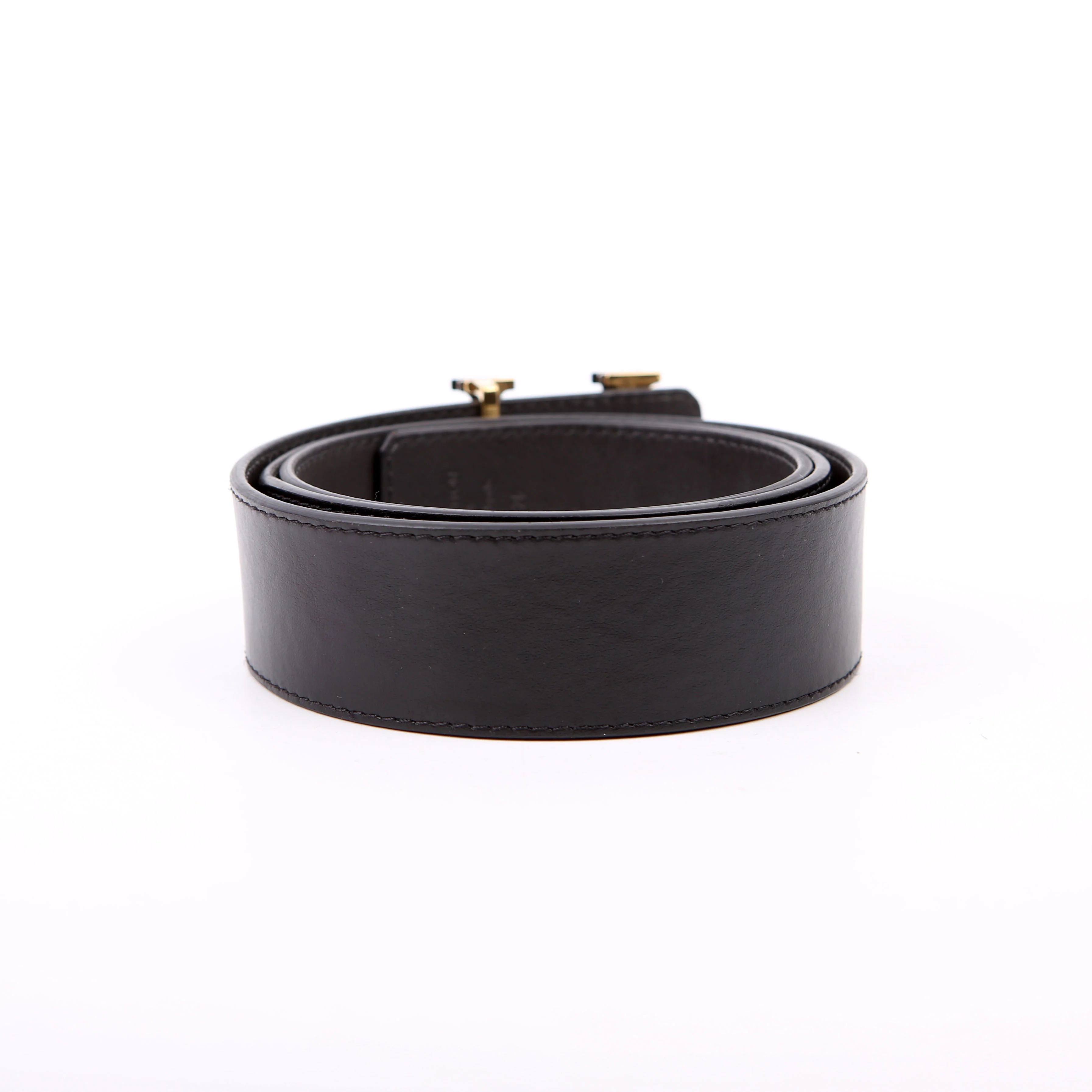 LV Optic 40MM Reversible Leather Belt Size 95/38 Black - Image 3