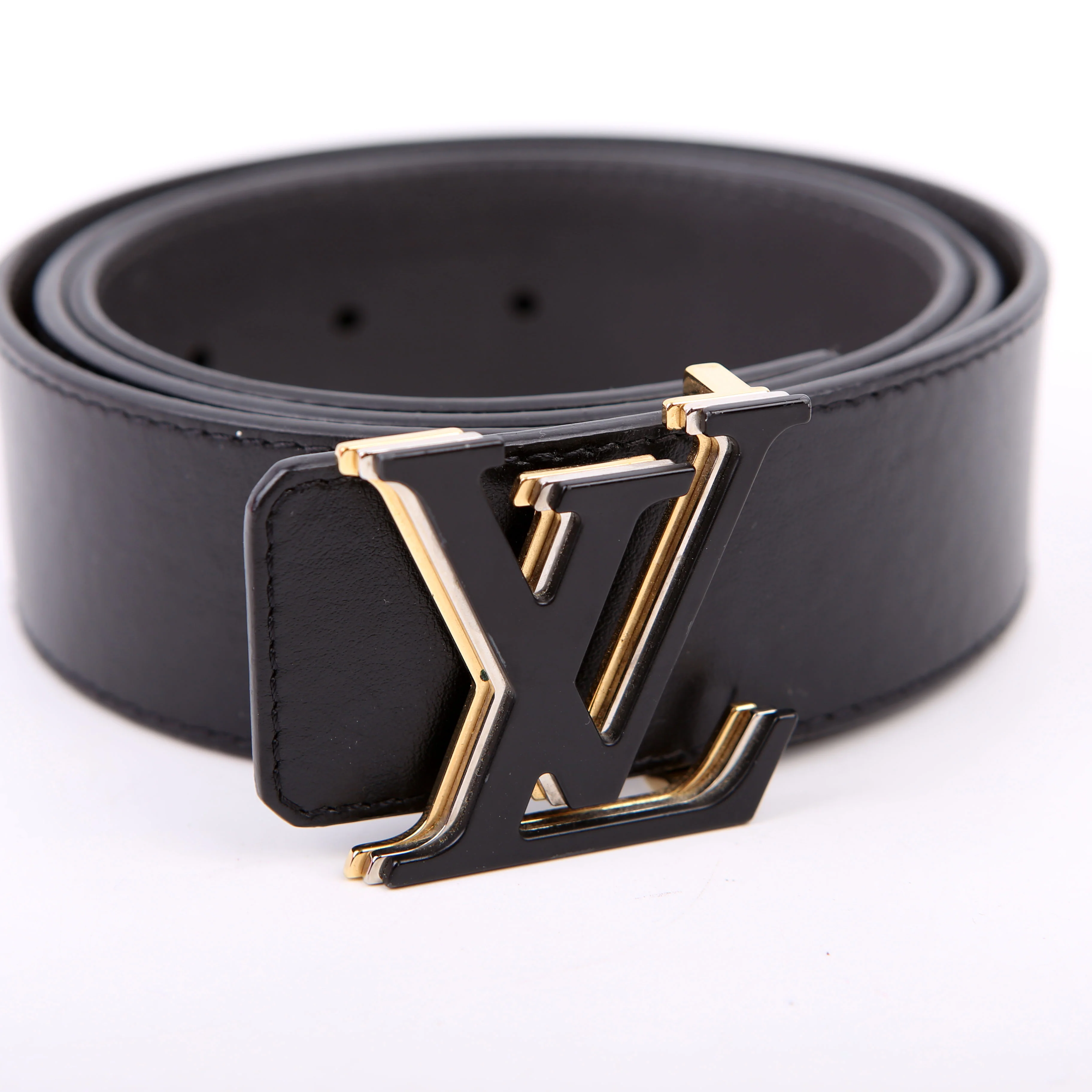 LV Optic 40MM Reversible Leather Belt Size 95/38 Black - Image 5