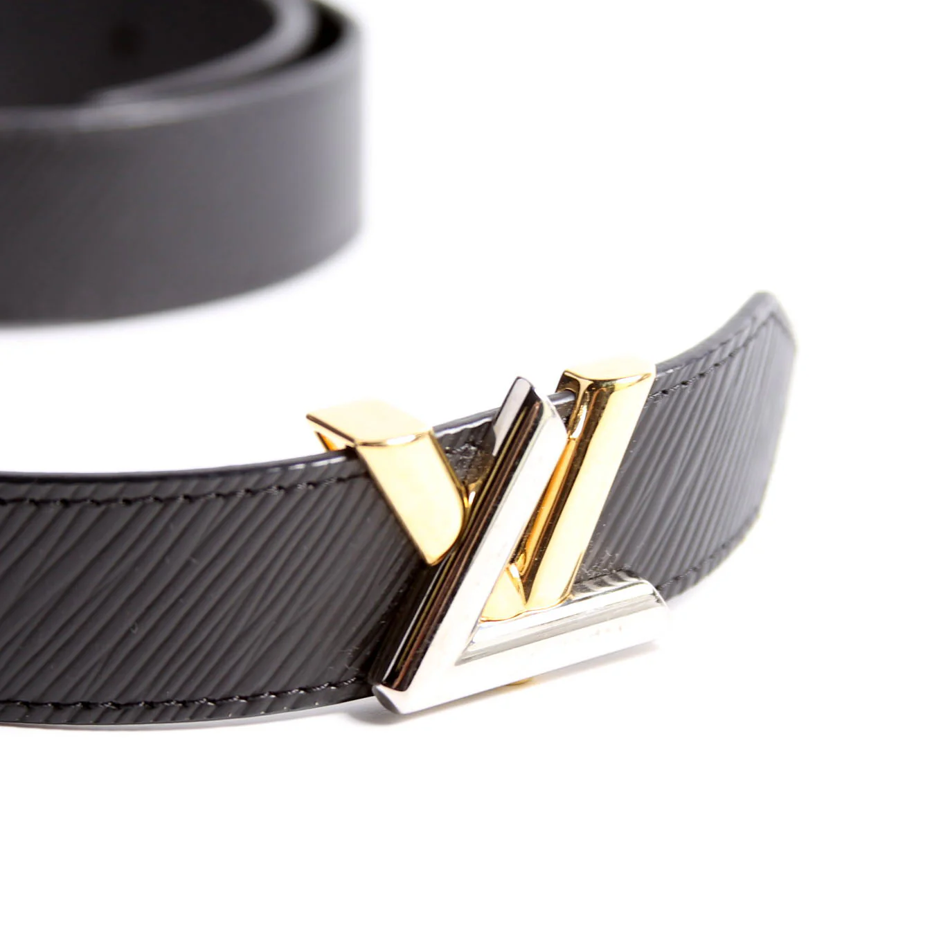 LV Twist 30MM Epi Leather Belt Size 80/32 Black - Image 6