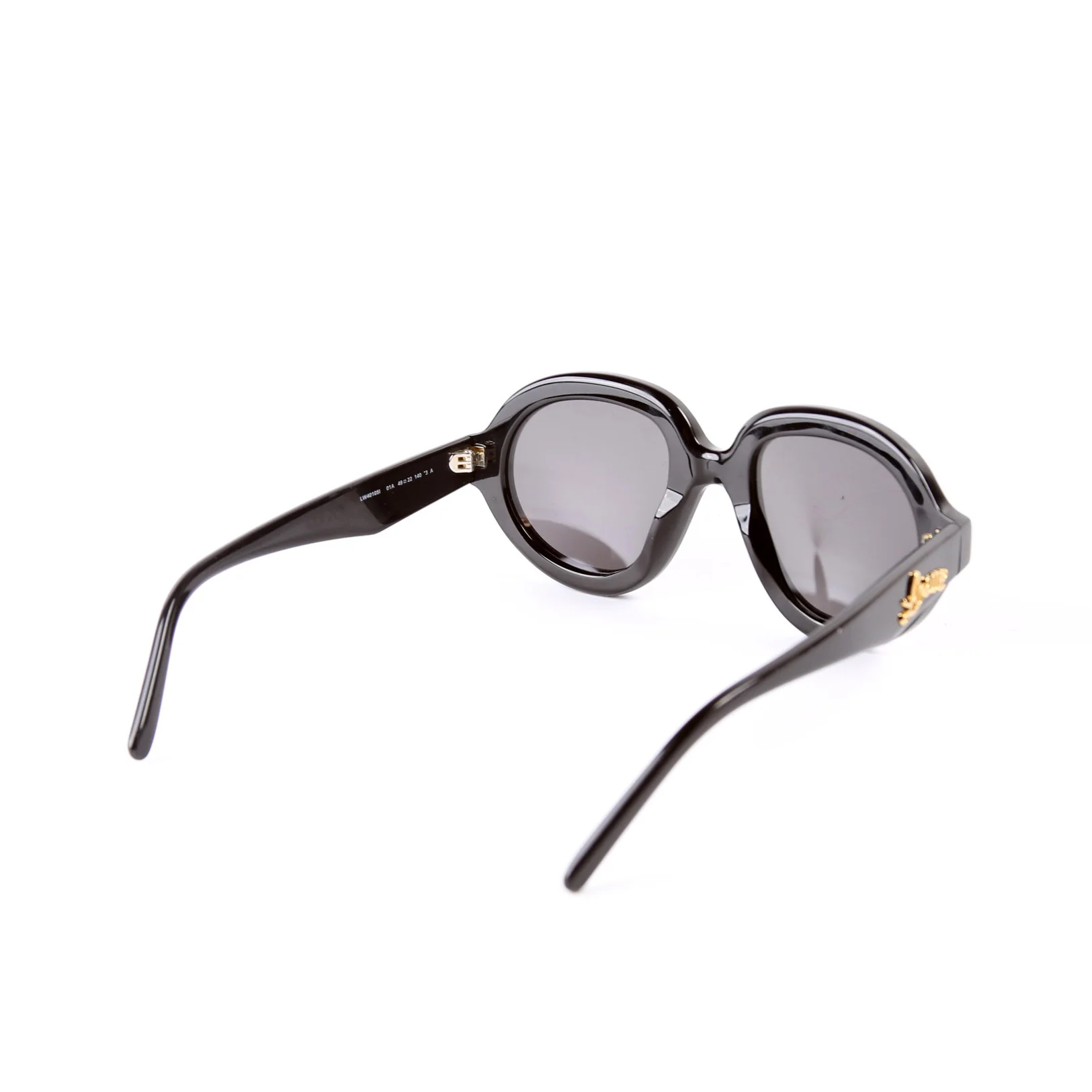 LW401051 Curvy Acetate Sunglasses Black - Image 4