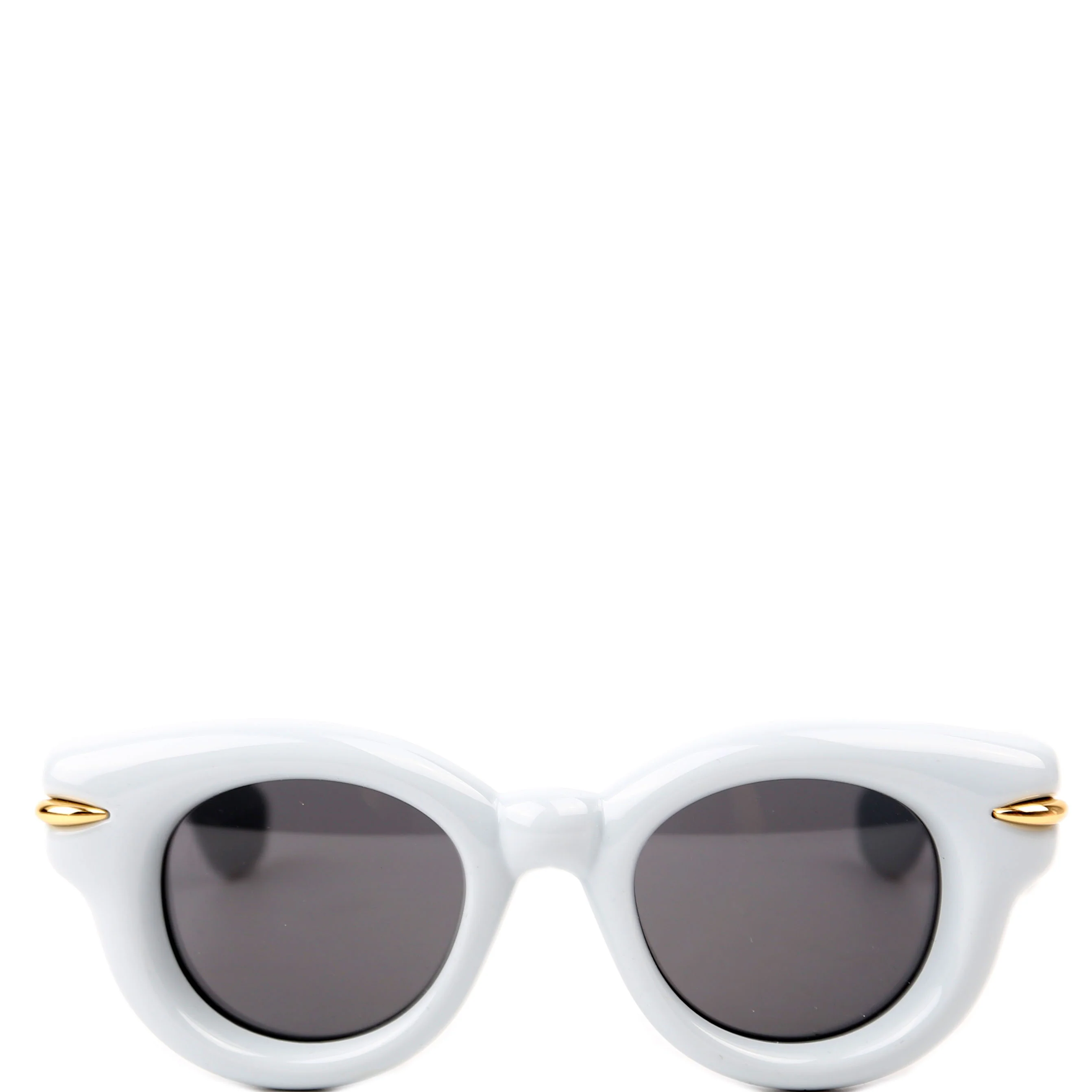 LW401181 Inflated Round Sunglasses Blue