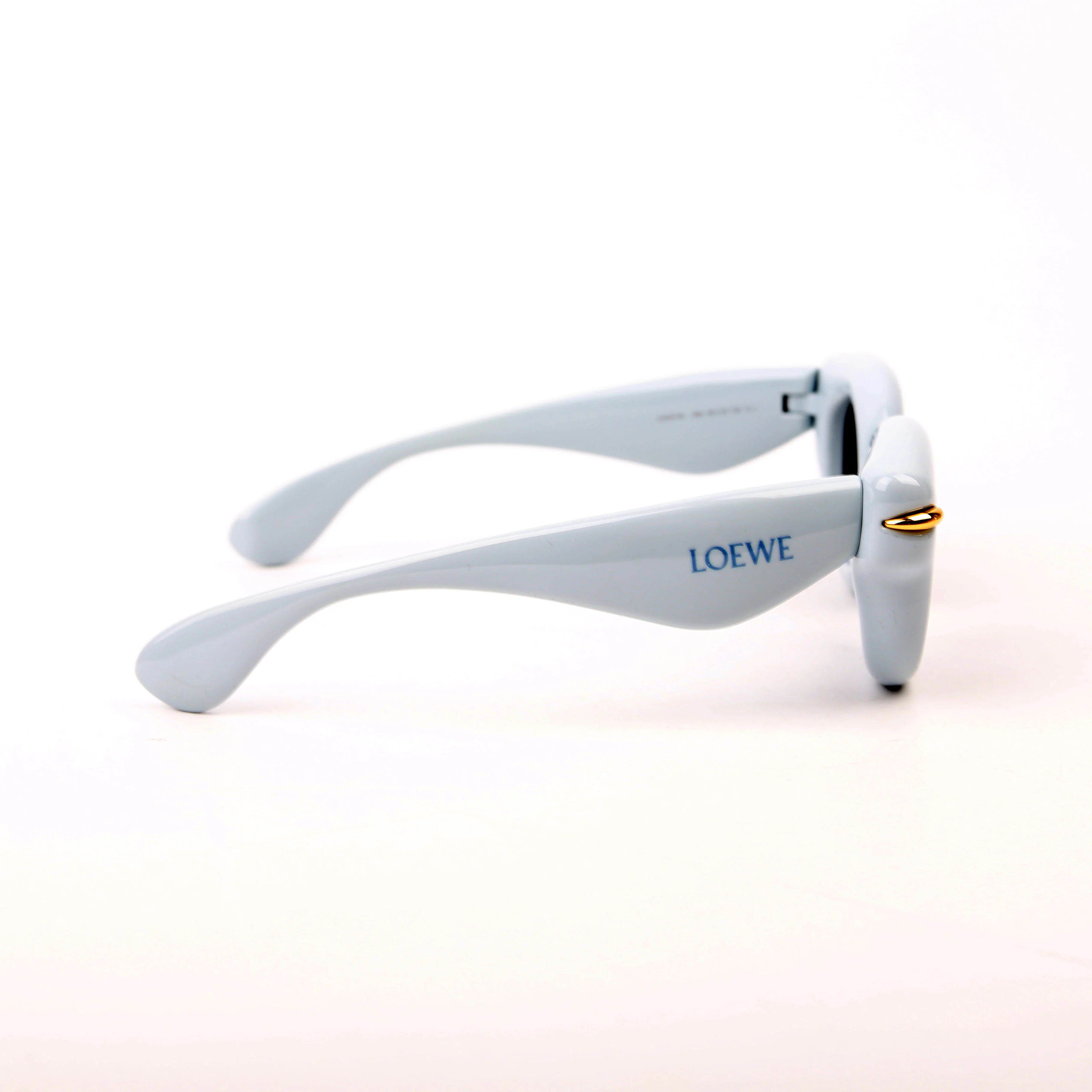 LW401181 Inflated Round Sunglasses Blue - Image 2