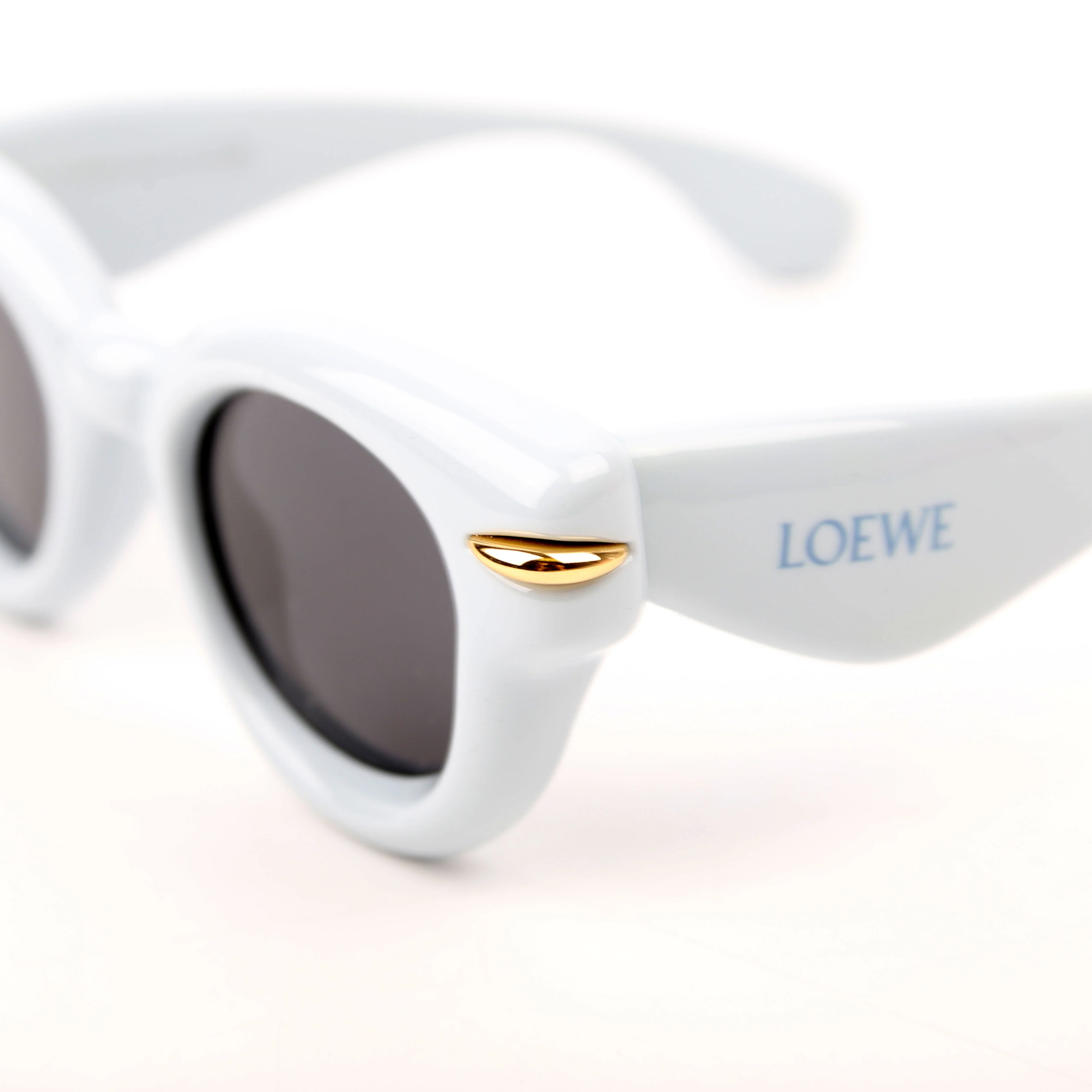 LW401181 Inflated Round Sunglasses Blue - Image 6